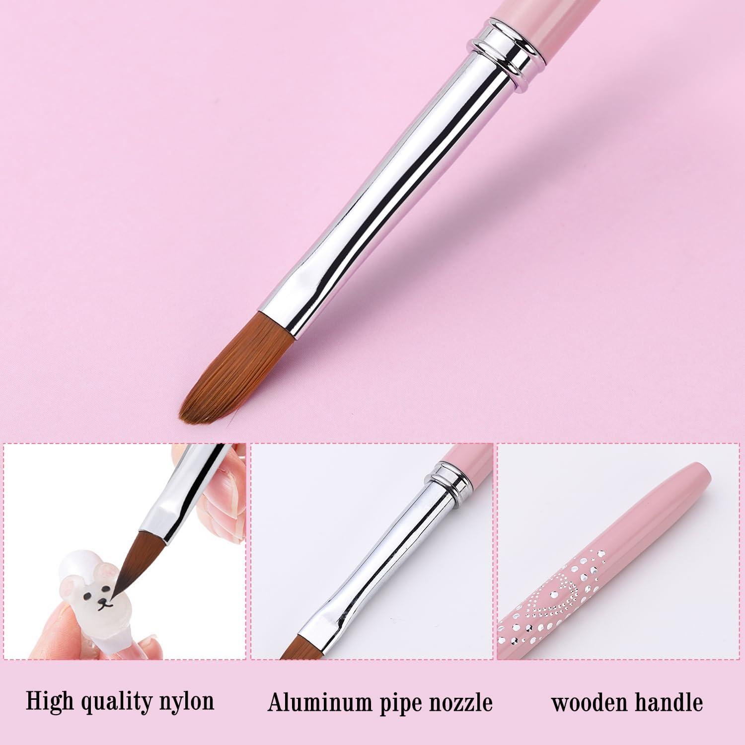 Set de 4 Cepillos de Limpieza de Uñas JASSINS - Rosa