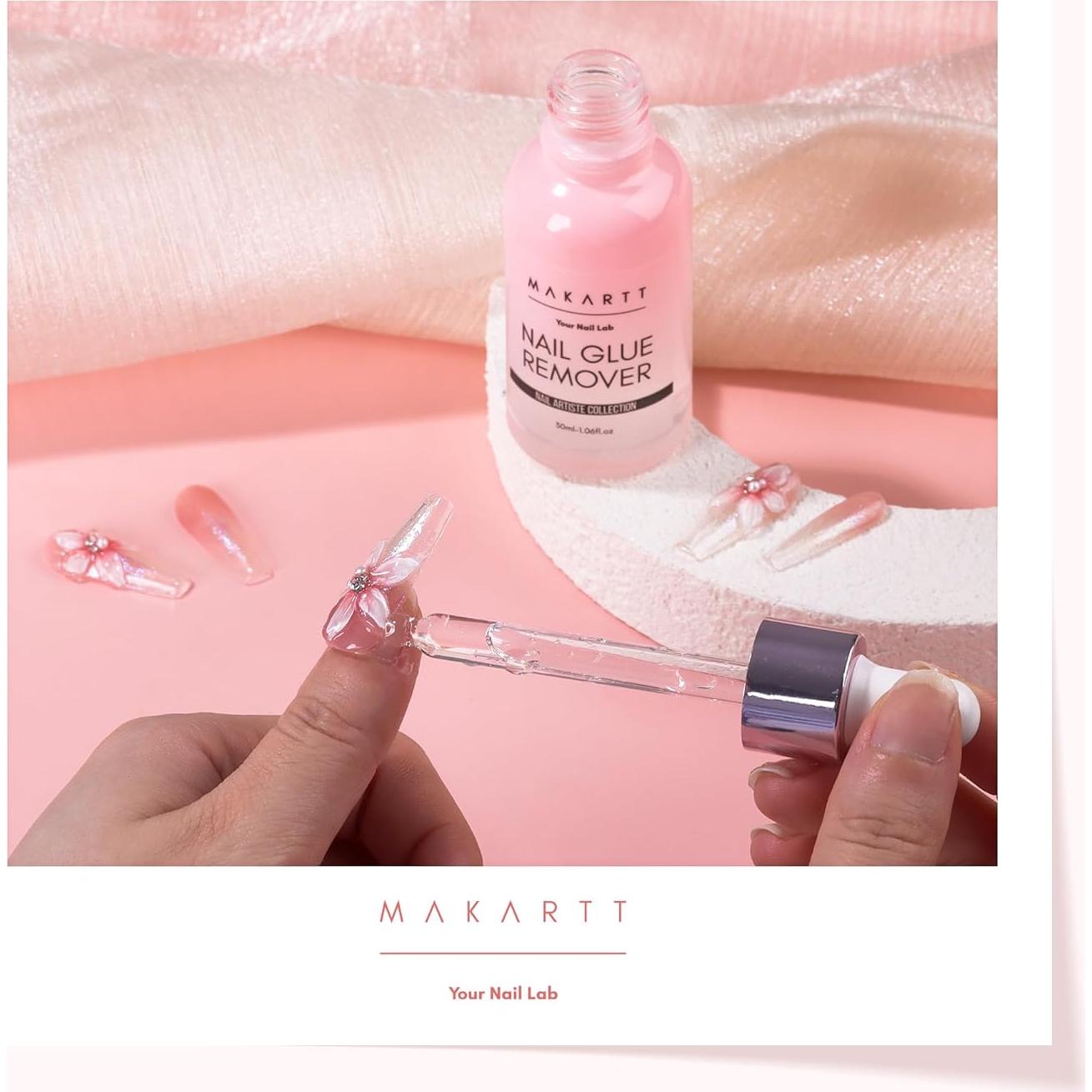 Removedor de Pegamento para Uñas Makartt 30 ml con Vitamina E