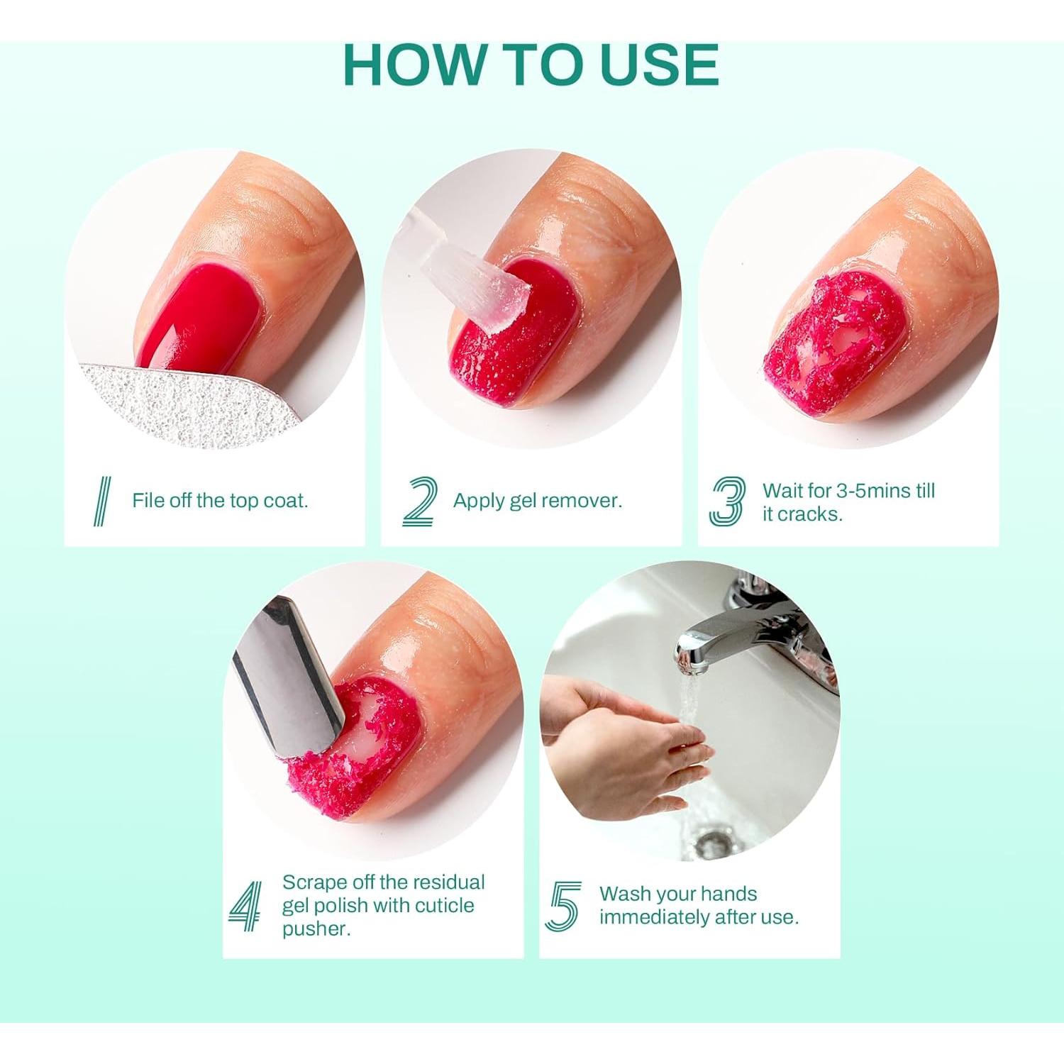 Removedor de Esmalte en Gel Vananails con Empujador y Raspador