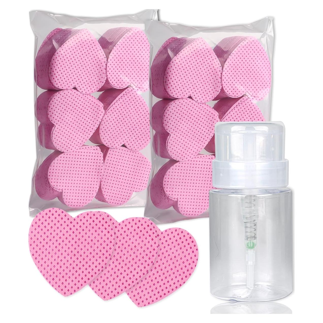 600 Toallitas para Uñas Sin Pelusa + Dispensador Acetona 100ml