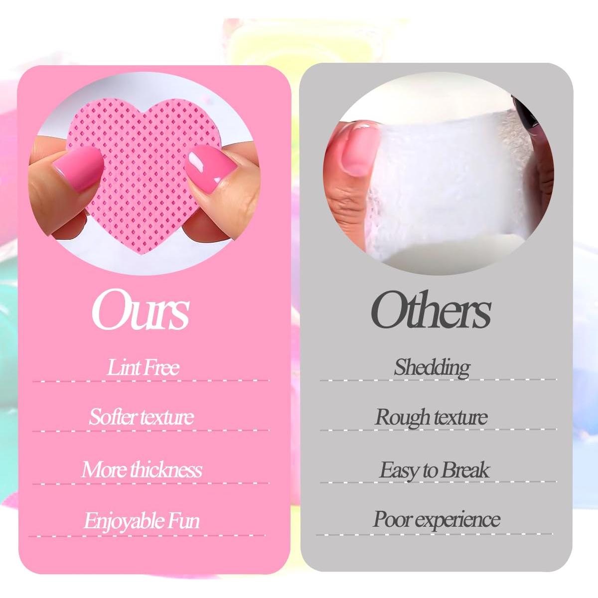 600 Toallitas para Uñas Sin Pelusa + Dispensador Acetona 100ml