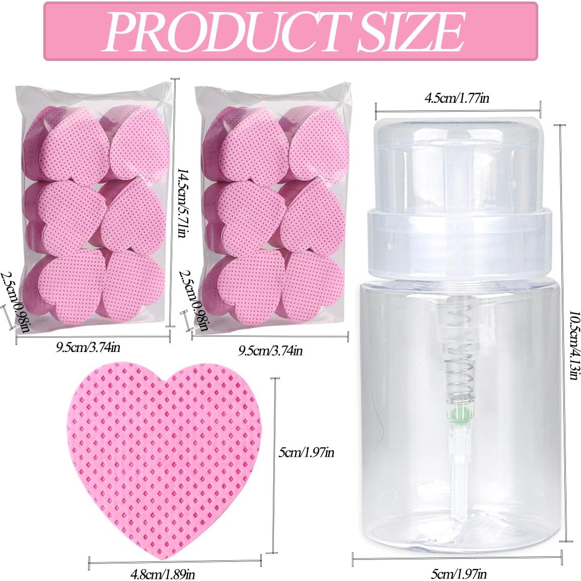 600 Toallitas para Uñas Sin Pelusa + Dispensador Acetona 100ml