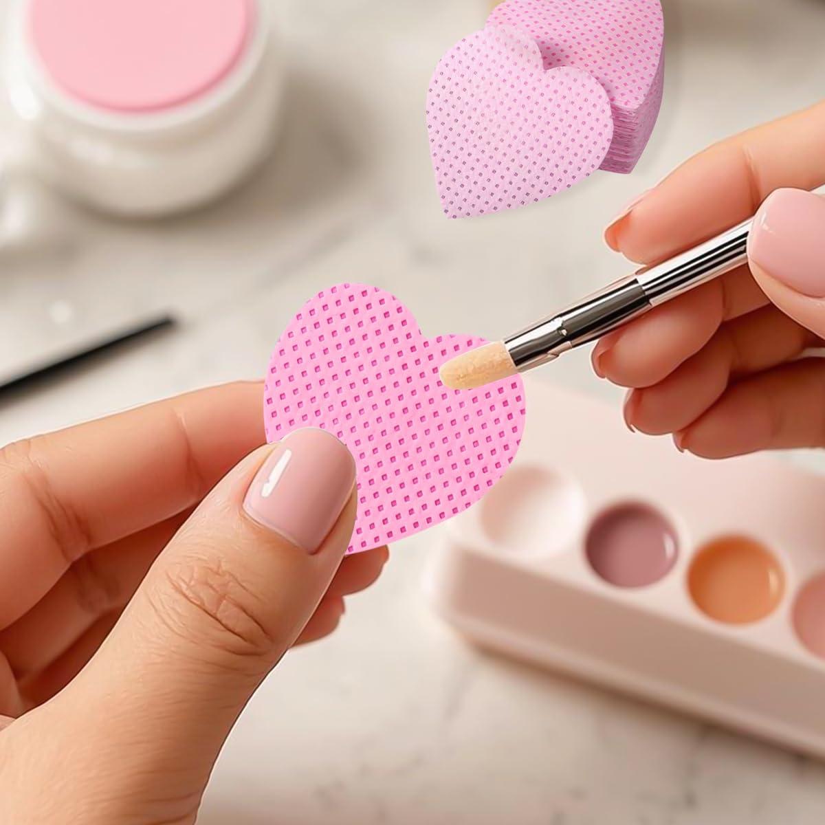 600 Toallitas para Uñas Sin Pelusa + Dispensador Acetona 100ml