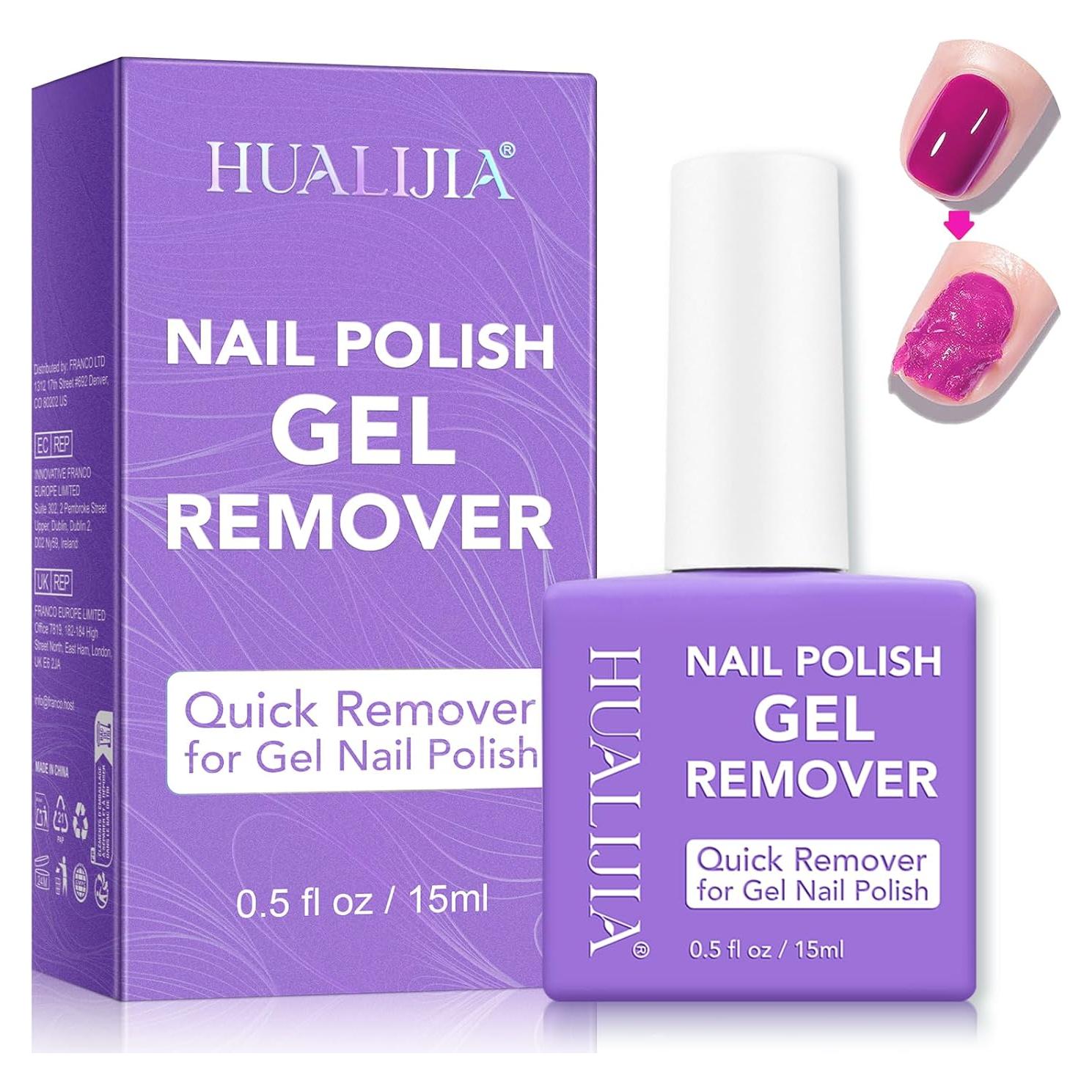 Removedor de Esmalte de Uñas en Gel HUALIJIA 14.79 ml Rápido