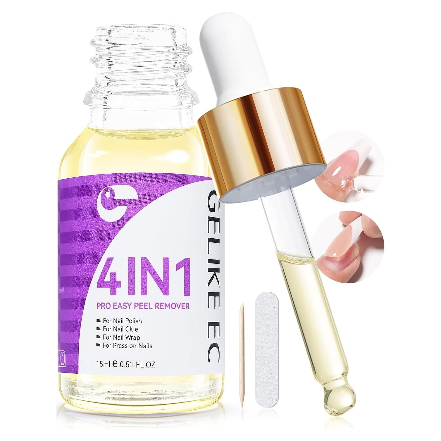 Removedor de Uñas Suave 4 en 1 Gelike EC 15ml - Sin Acetona