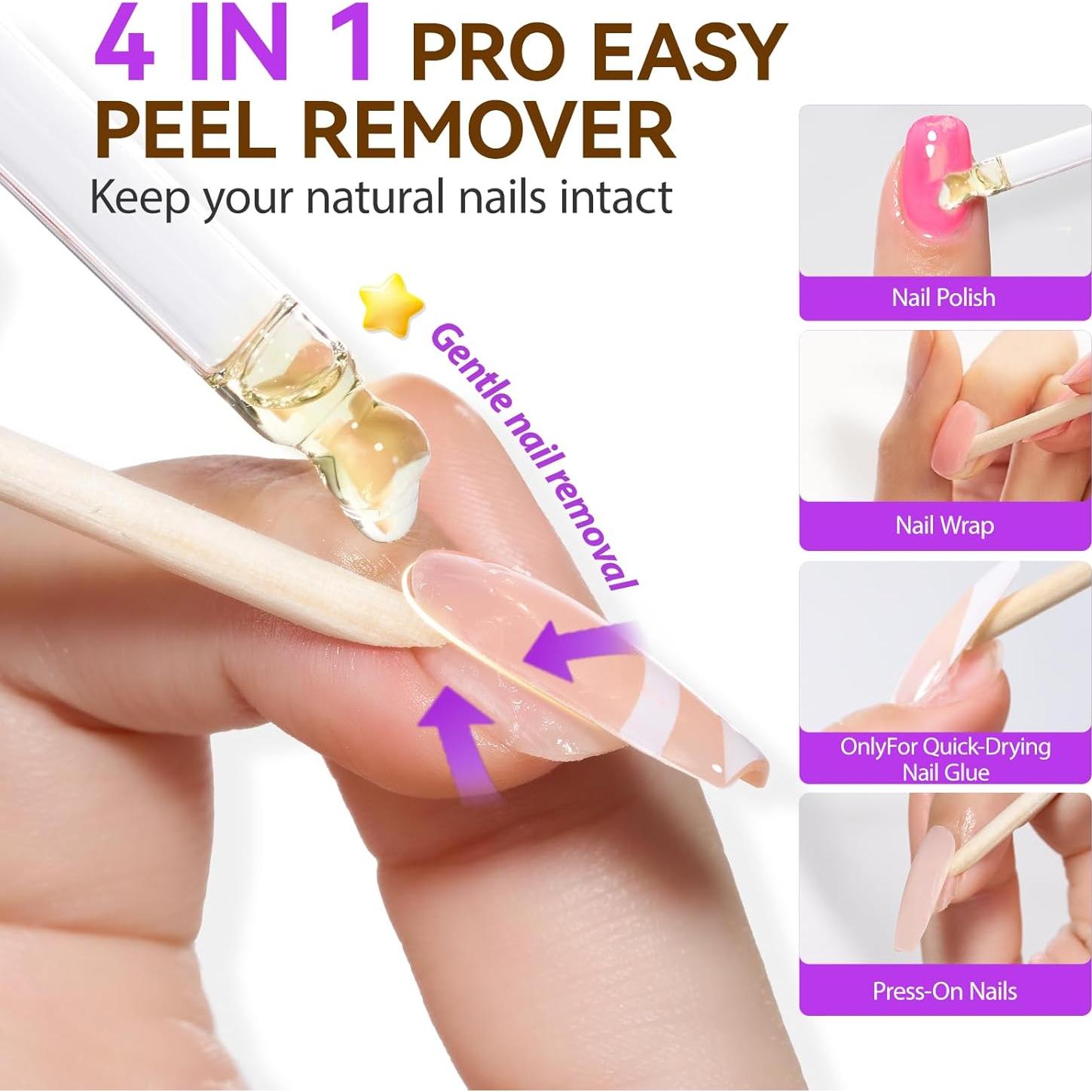 Removedor de Uñas Suave 4 en 1 Gelike EC 15ml - Sin Acetona