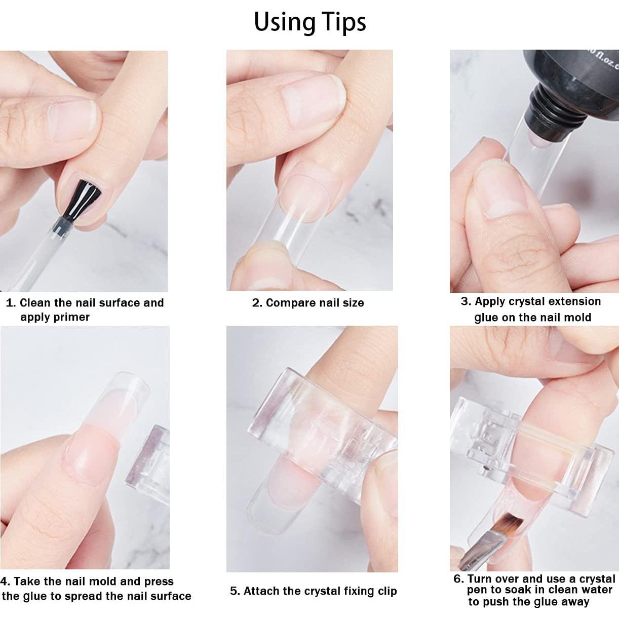 10 Clips para Tips de Uñas DOURAN - Manicura Polygel