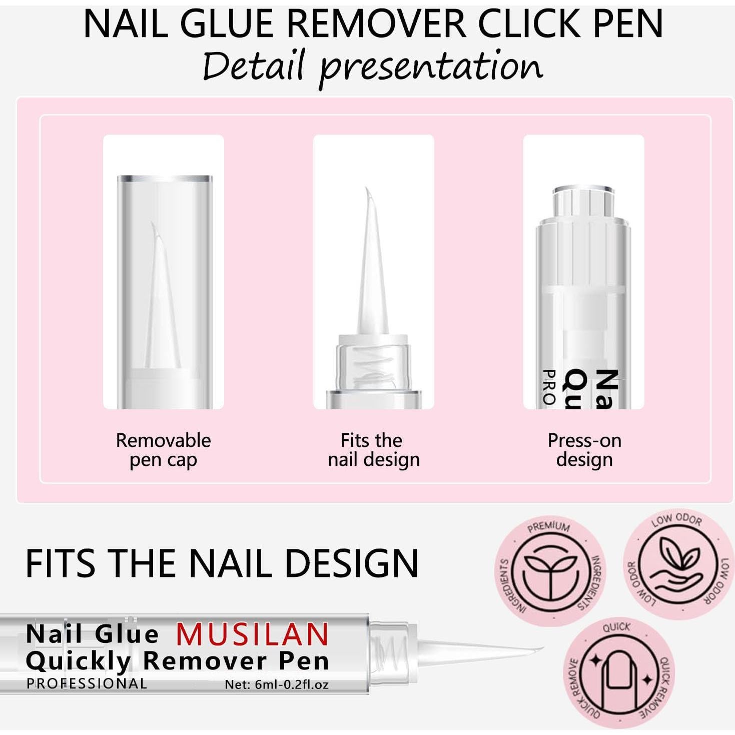 Removedor de Pegamento para Uñas MUSILAN 3 en 1 6ml