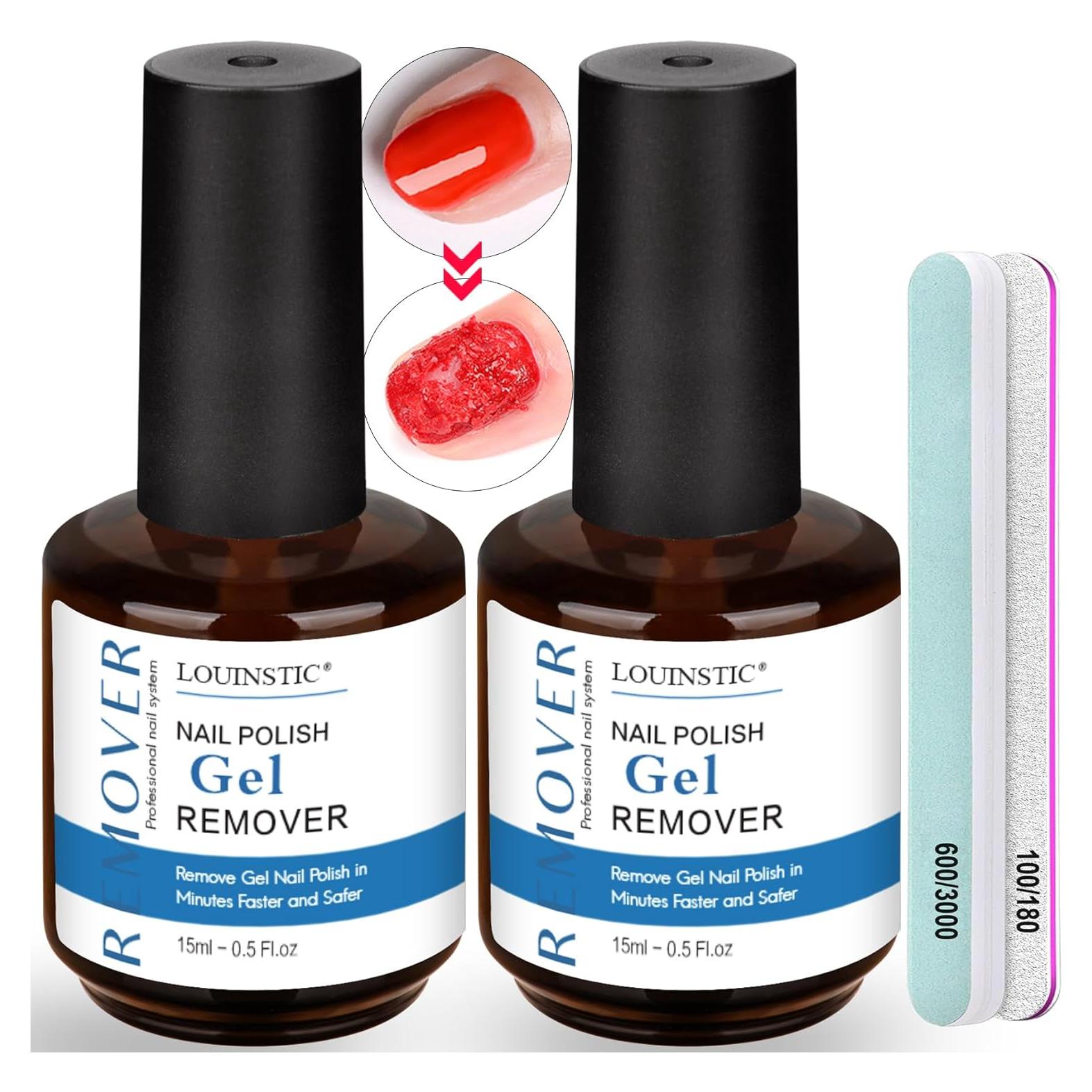 Removedor de Esmalte en Gel LOUINSTIC 2pcs Kit con Lima
