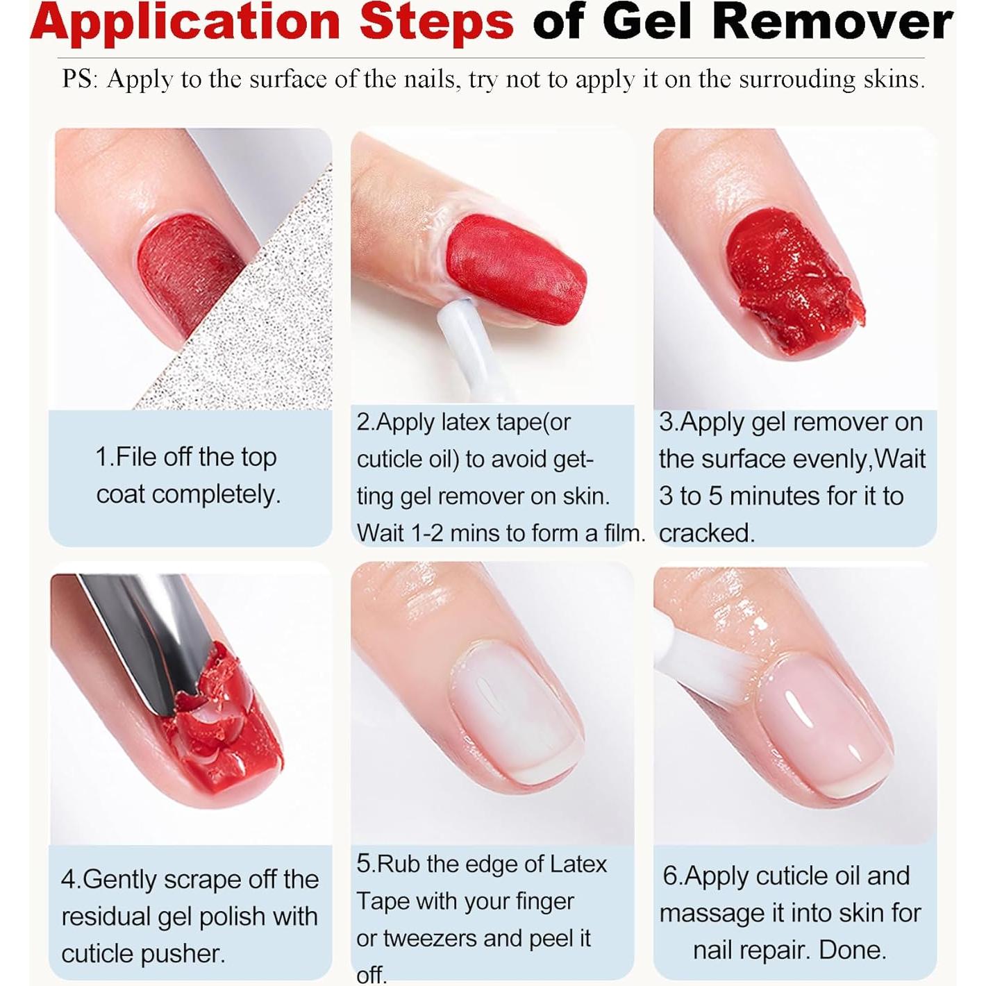 Removedor de Esmalte en Gel LOUINSTIC 2pcs Kit con Lima