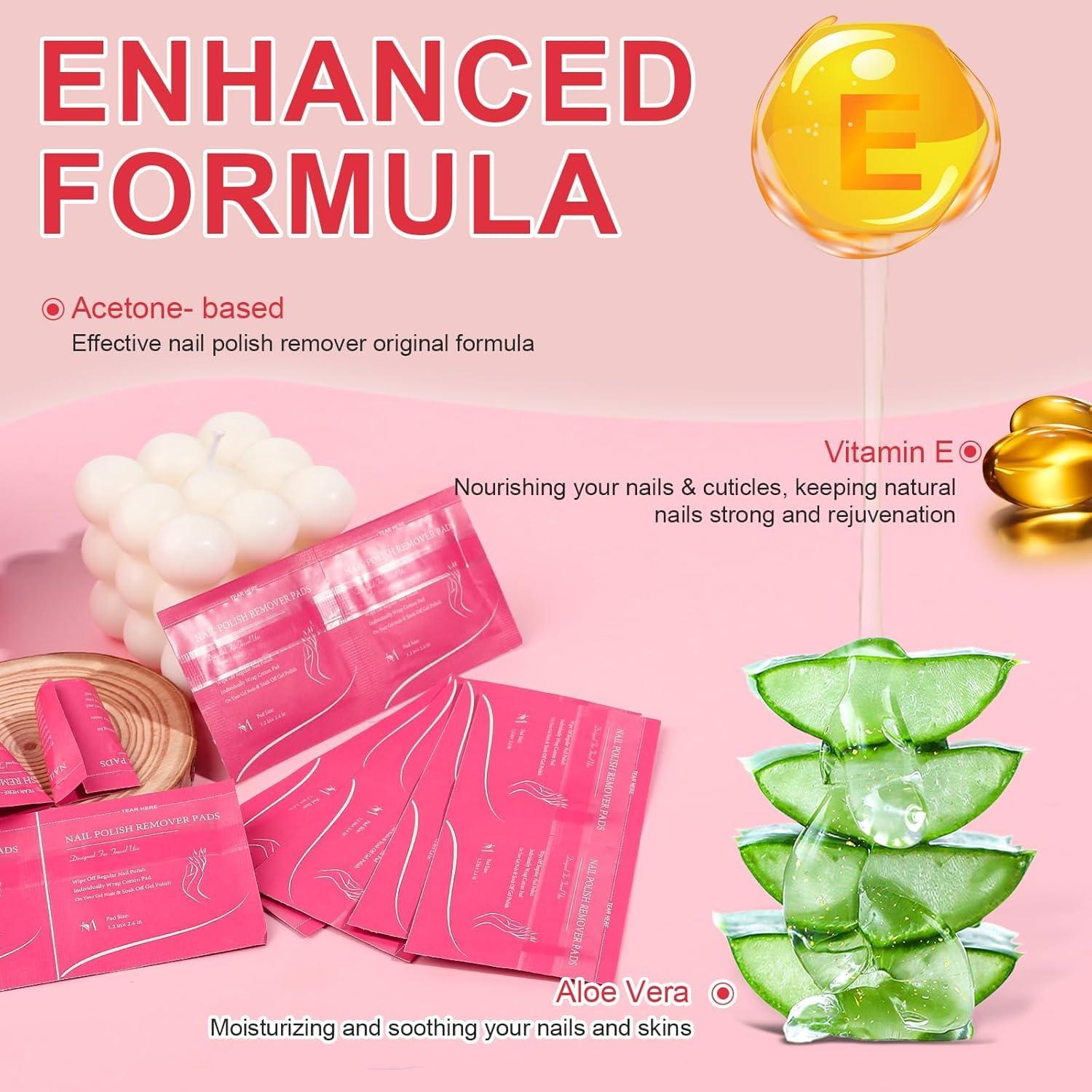 Almohadillas Removedoras de Esmalte MAYEEN 200 Piezas Suaves