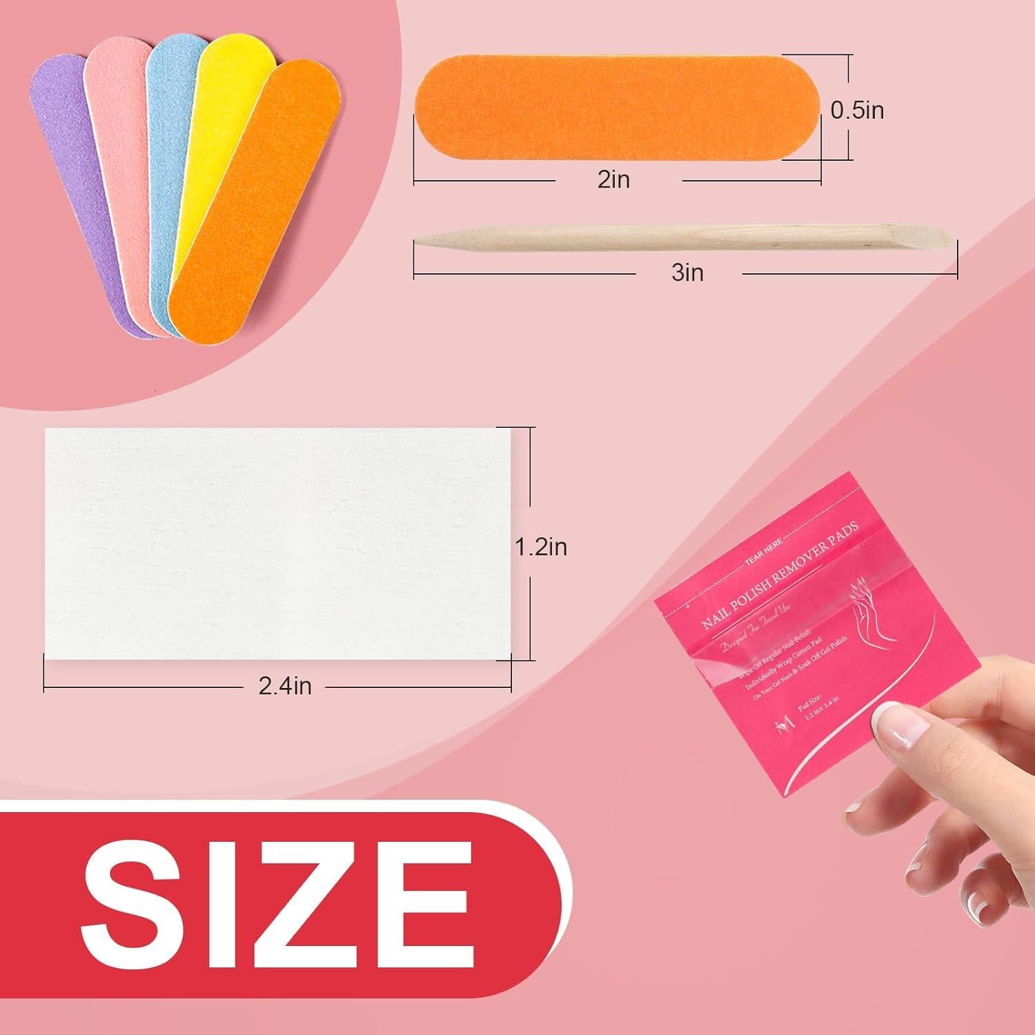 Almohadillas Removedoras de Esmalte MAYEEN 200 Piezas Suaves