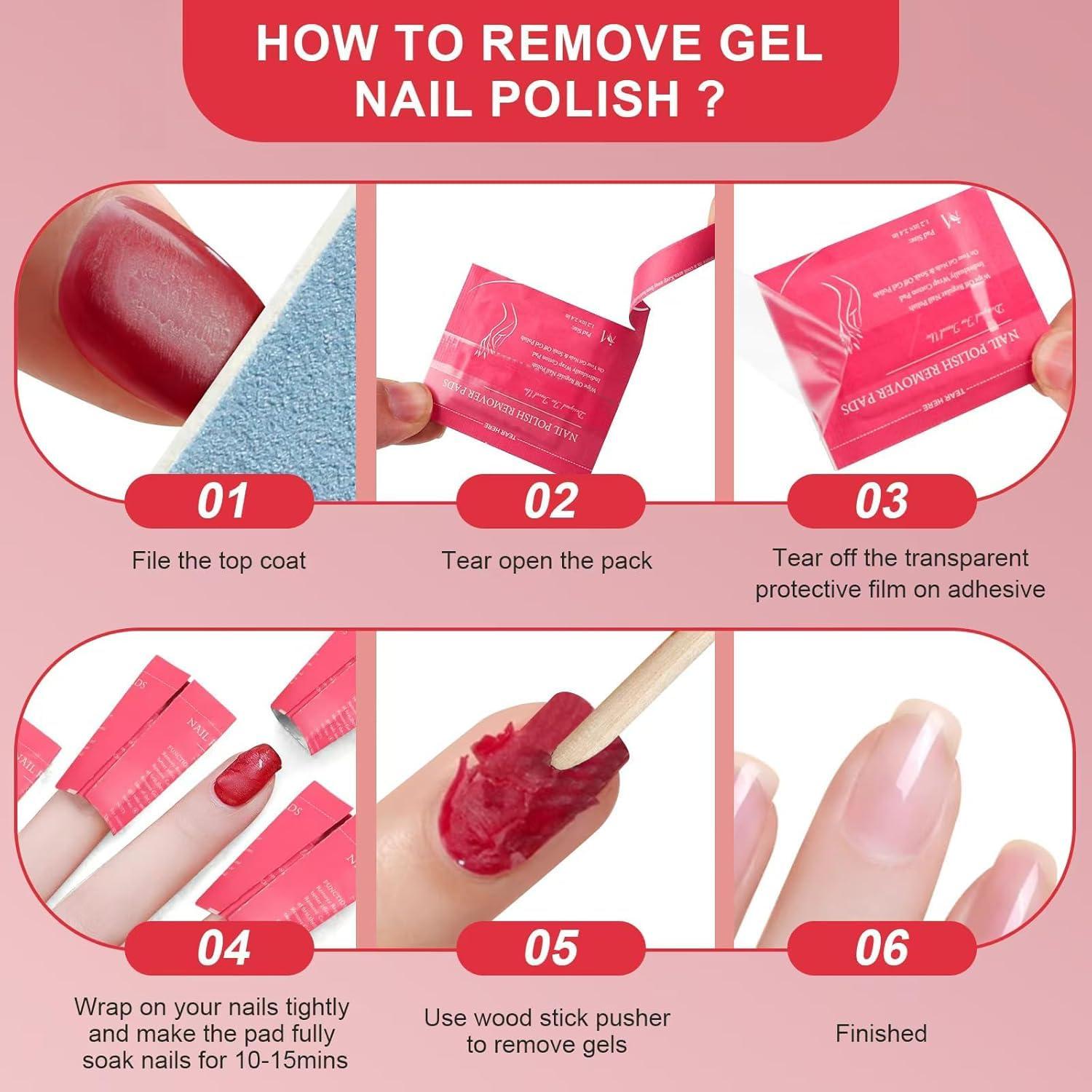 Almohadillas Removedoras de Esmalte MAYEEN 200 Piezas Suaves