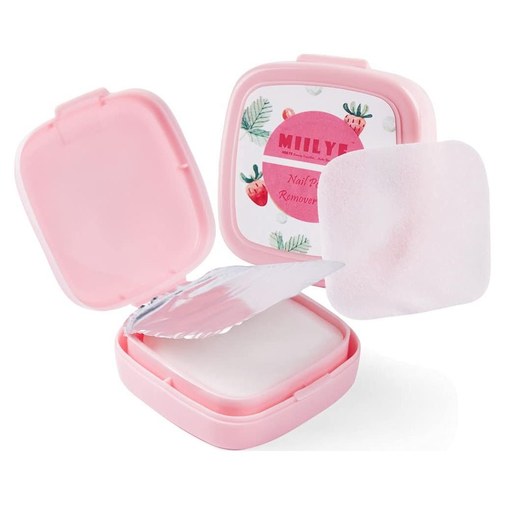 80 Toallitas Removedoras de Esmalte MIILYE - Sin Acetona