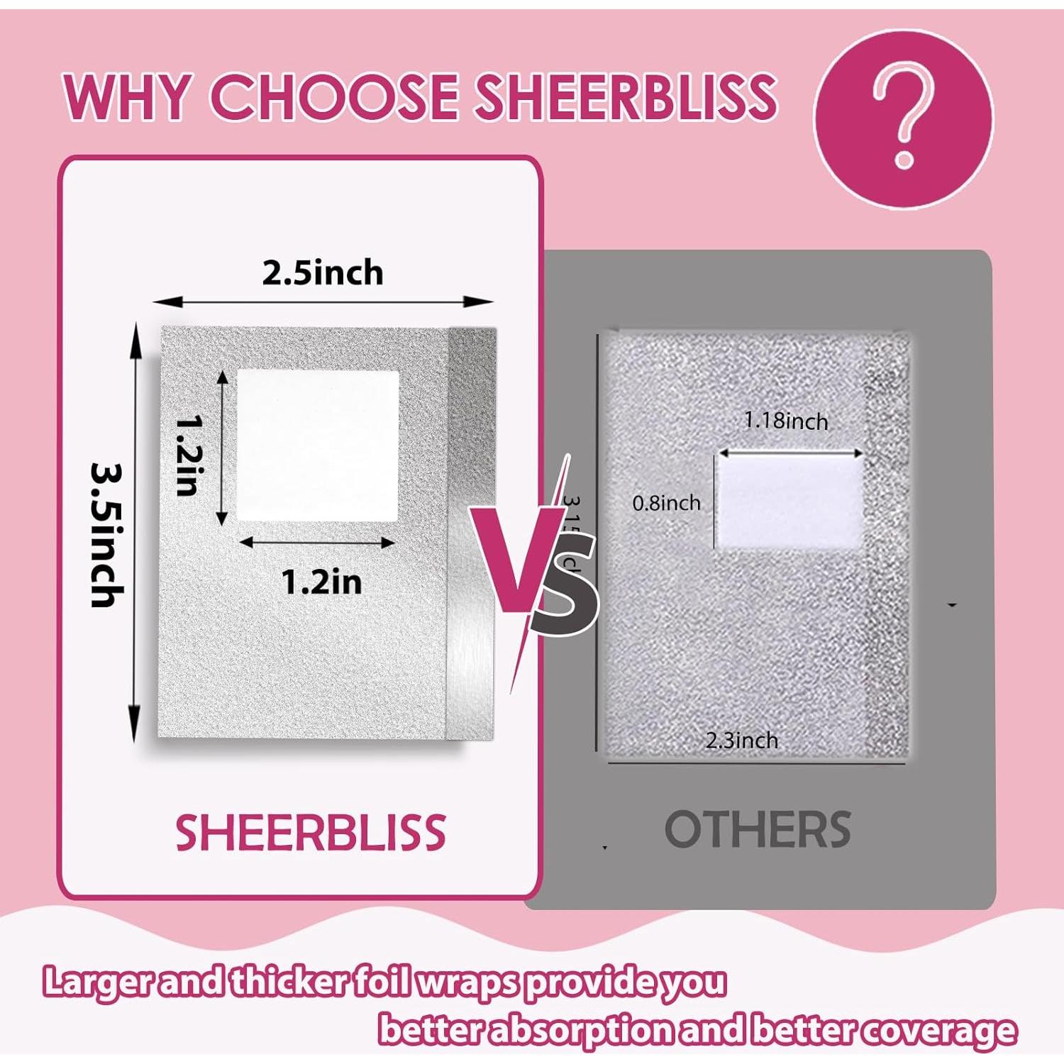 Envolturas de Foil para Uñas SHEERBLISS 300PCS con Almohadillas