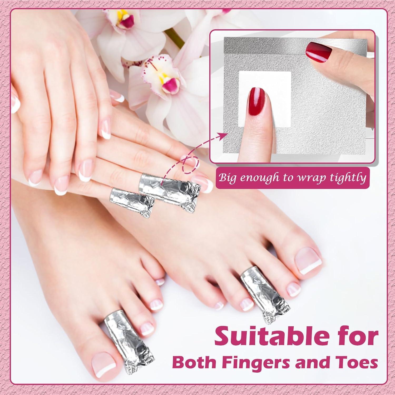 Envolturas de Foil para Uñas SHEERBLISS 300PCS con Almohadillas