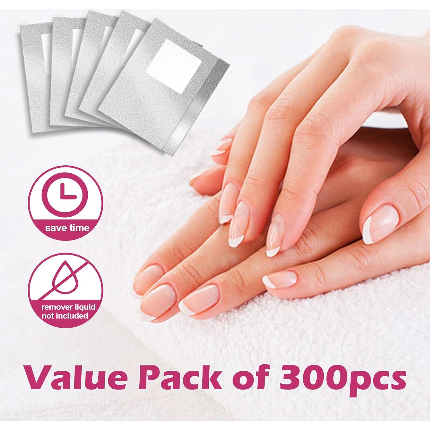 Envolturas de Foil para Uñas SHEERBLISS 300PCS con Almohadillas