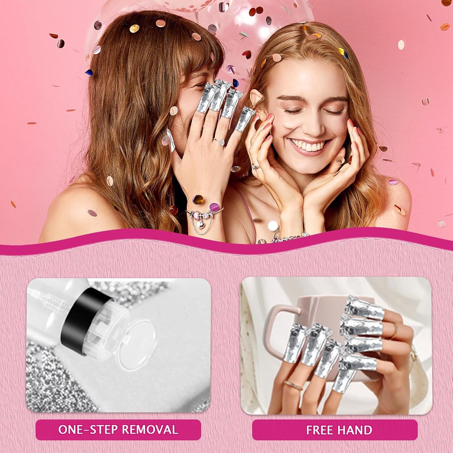 Envolturas de Foil para Uñas SHEERBLISS 300PCS con Almohadillas