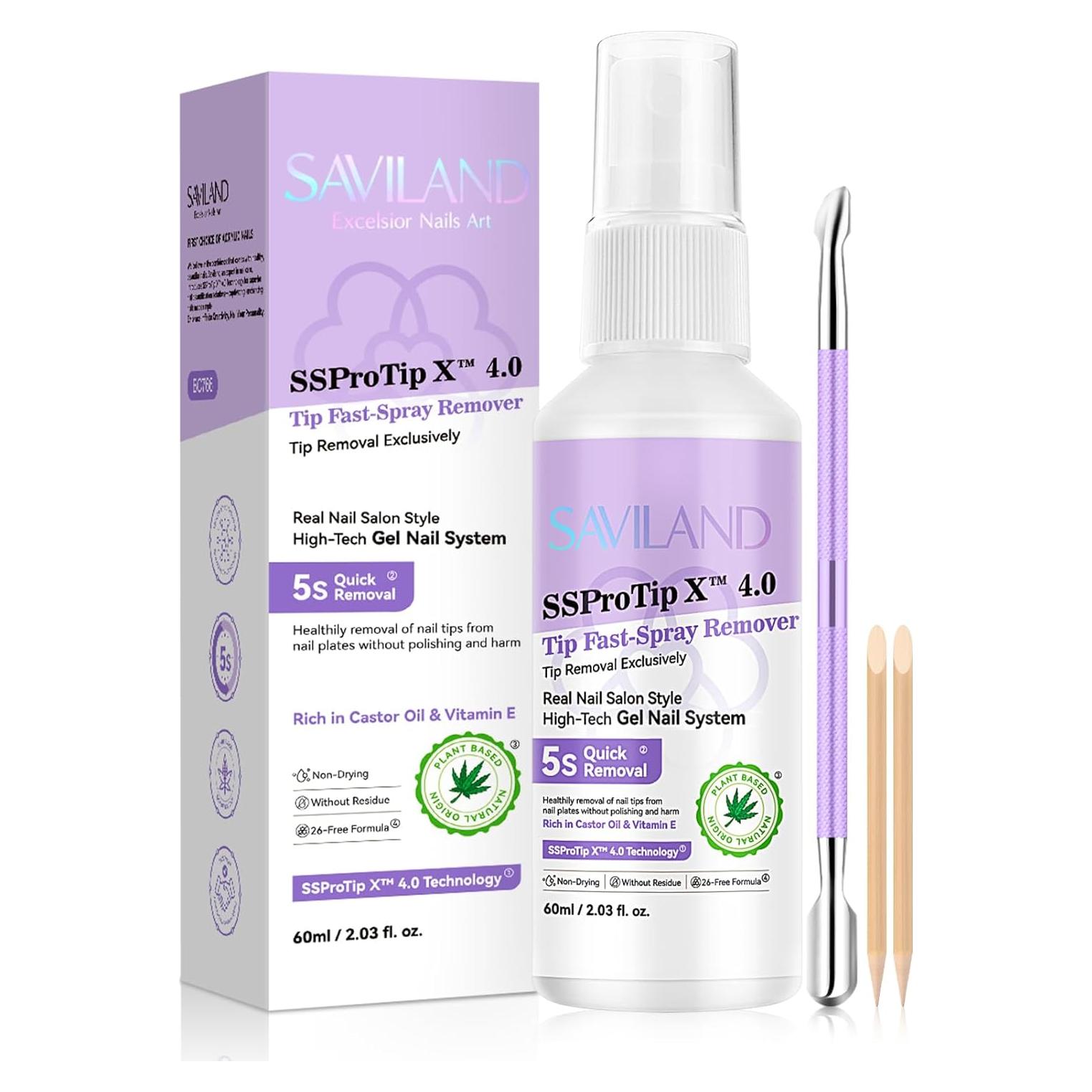 SAVILAND Removedor de Pegamento para Uñas en Spray 60ml