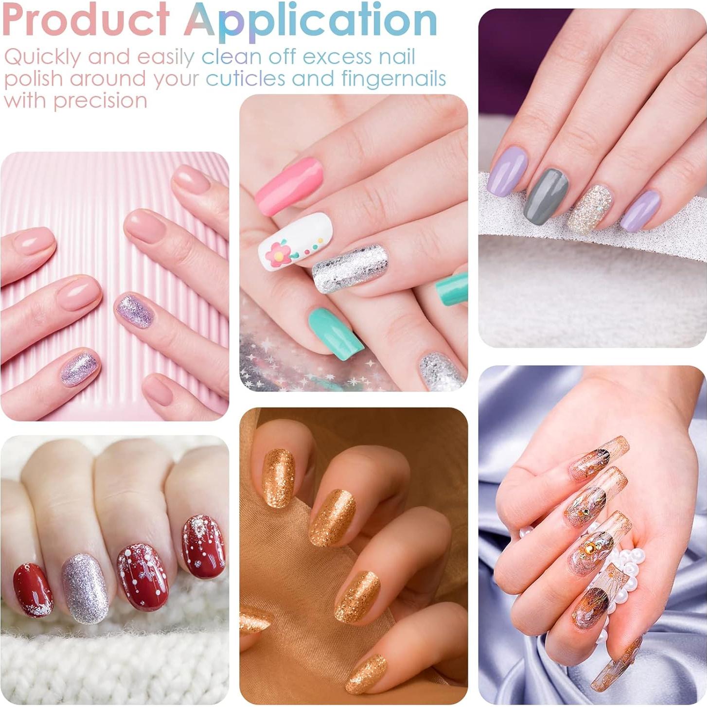 Pinceles Limpiadores de Esmalte de Uñas Cobee 2PCS - Redondo y Angulado