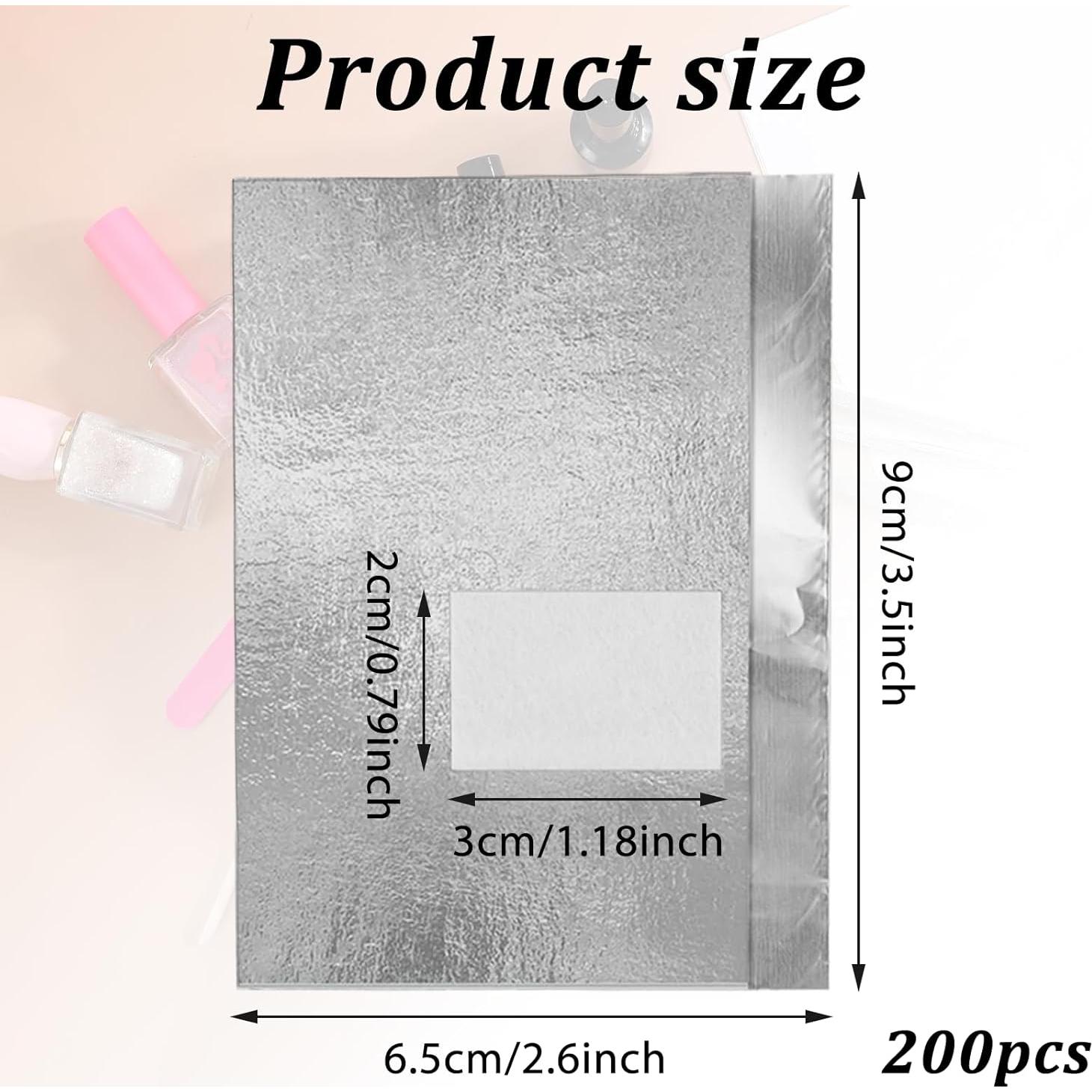 Papel de Aluminio para Quitar Esmalte Giantree 200 Pcs