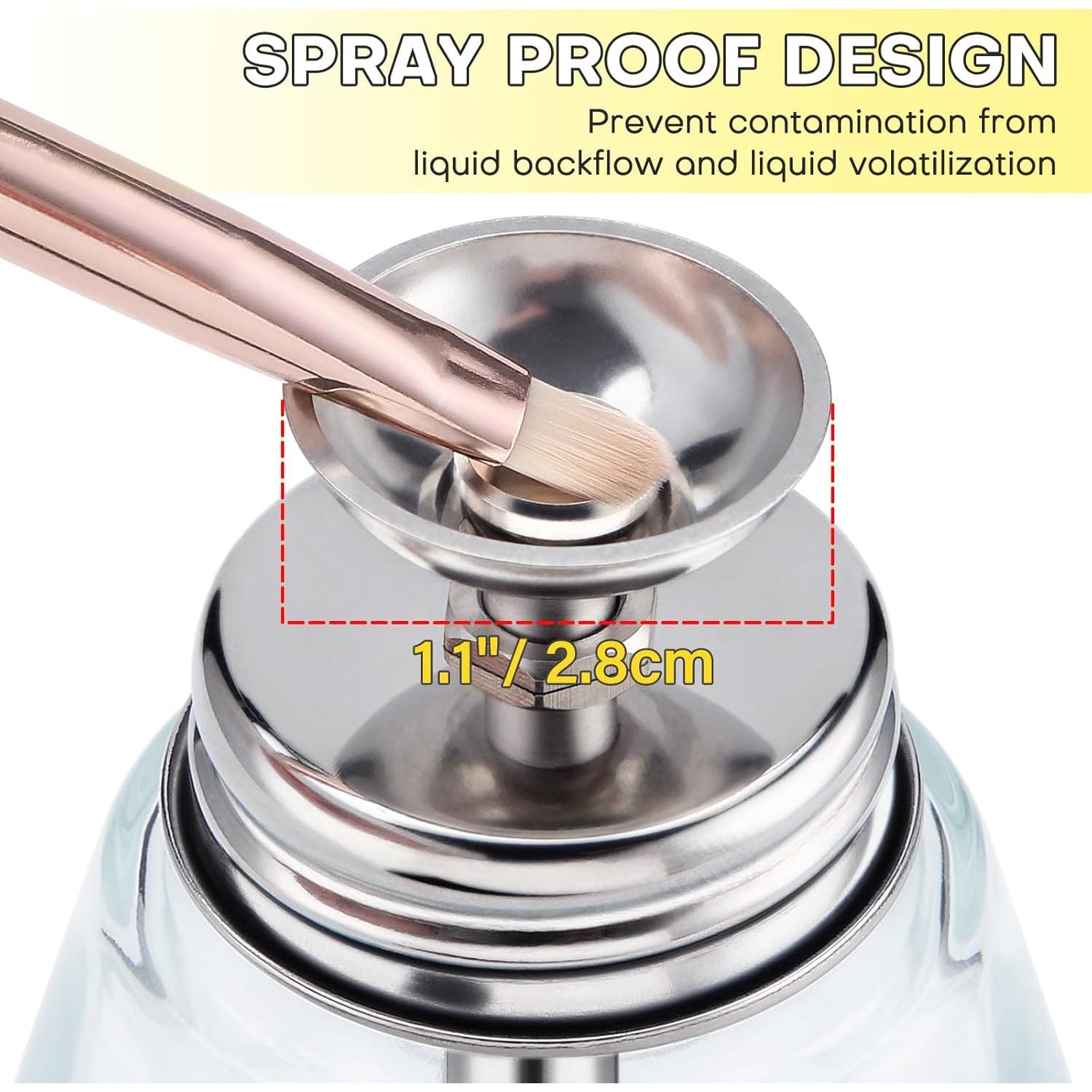 Dispensador de Acetona Noverlife 180ml Vidrio Transparente