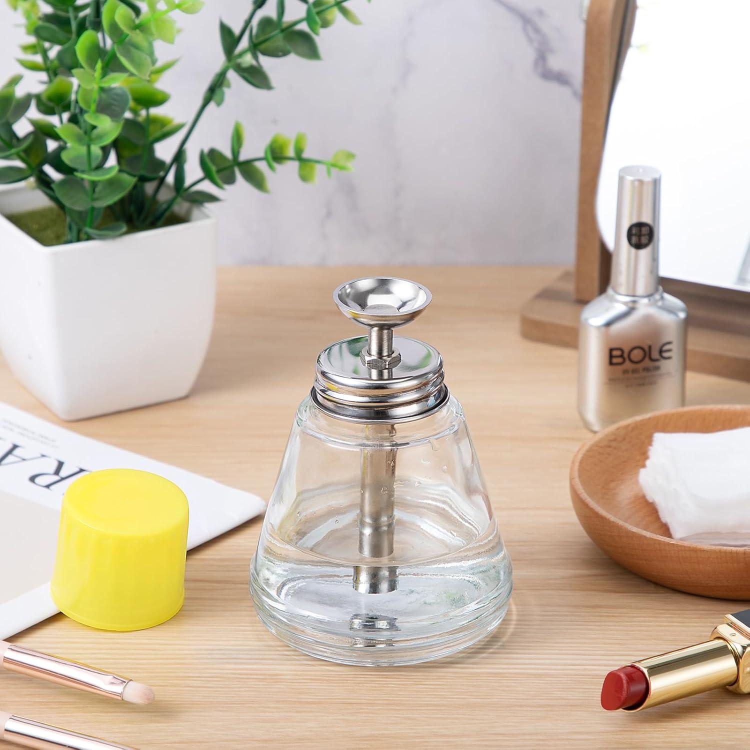 Dispensador de Acetona Noverlife 180ml Vidrio Transparente