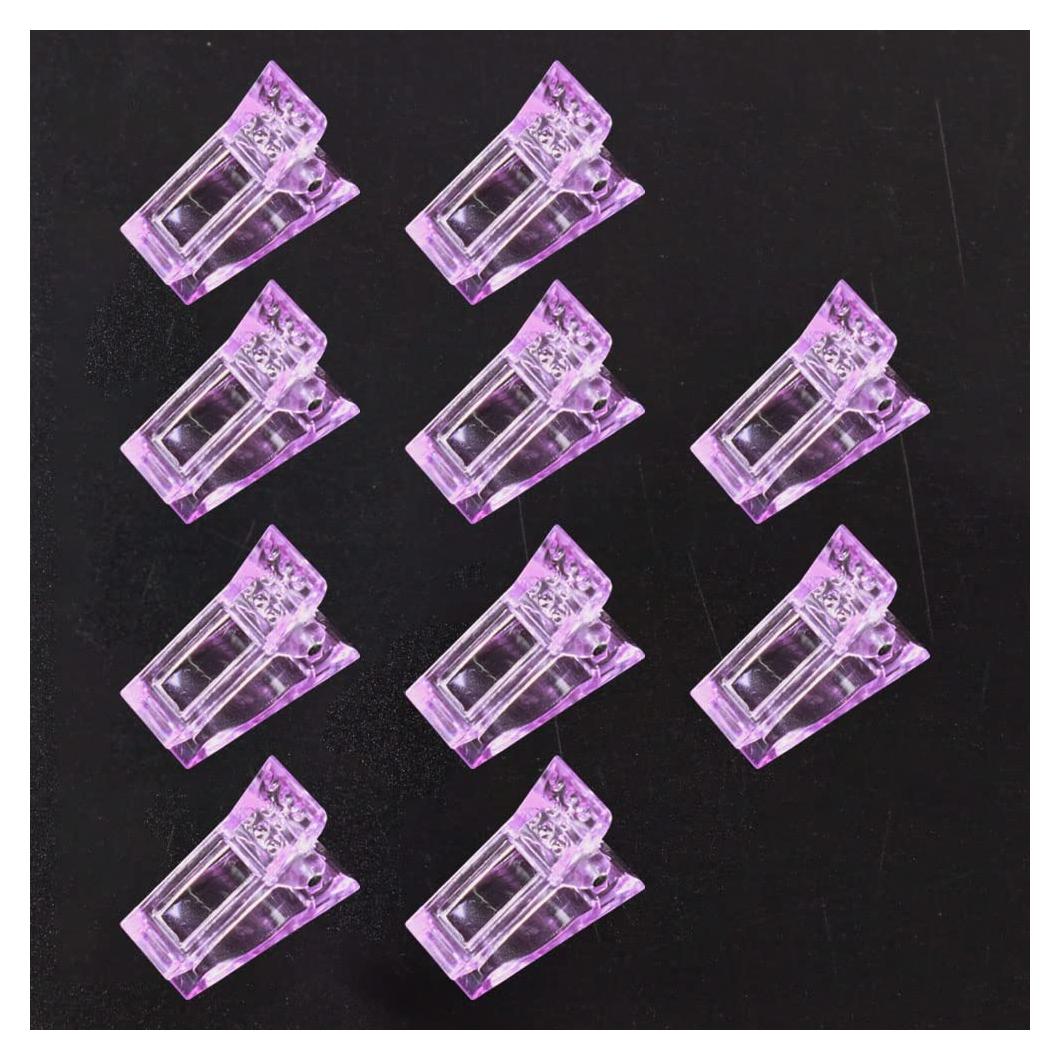 Clip para Tips de Uñas VNC 10 Pcs Color Púrpura