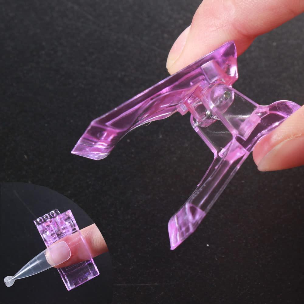 Clip para Tips de Uñas VNC 10 Pcs Color Púrpura