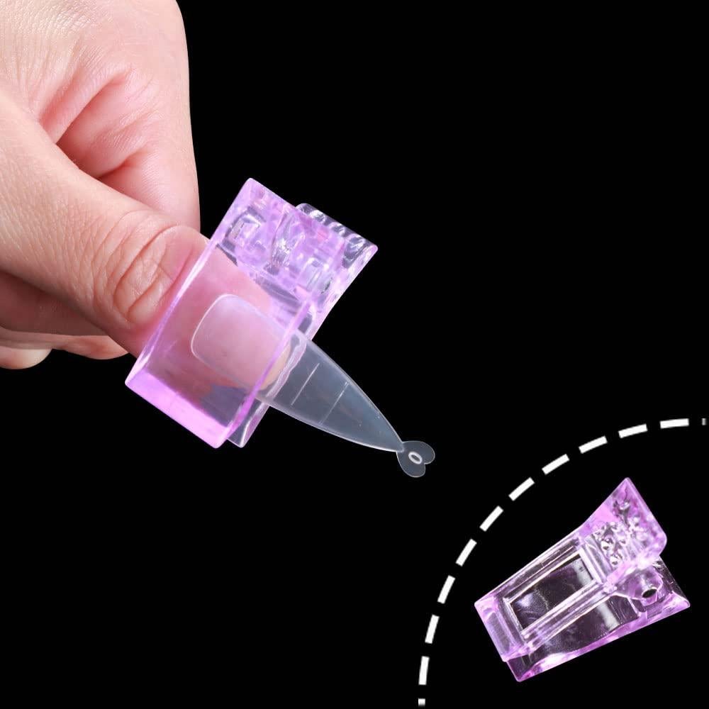 Clip para Tips de Uñas VNC 10 Pcs Color Púrpura