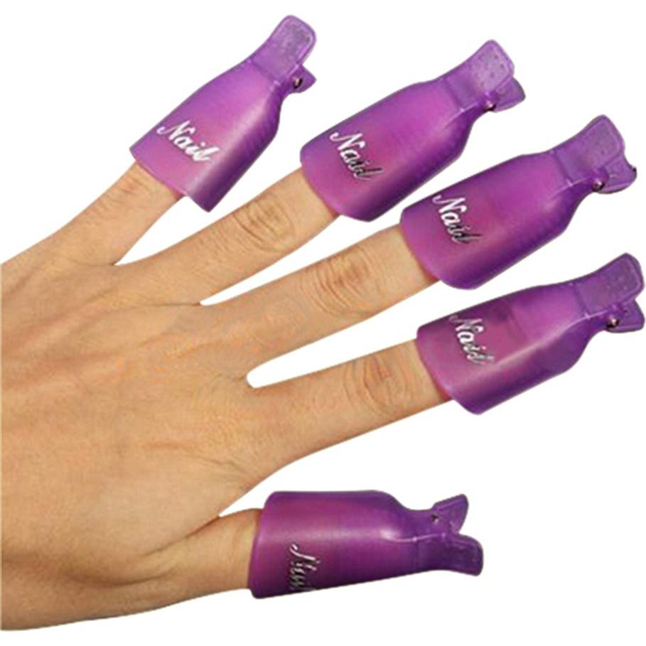 10 Clips de Remoción de Esmalte de Uñas SANWOOD - Plástico