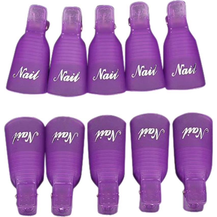 10 Clips de Remoción de Esmalte de Uñas SANWOOD - Plástico