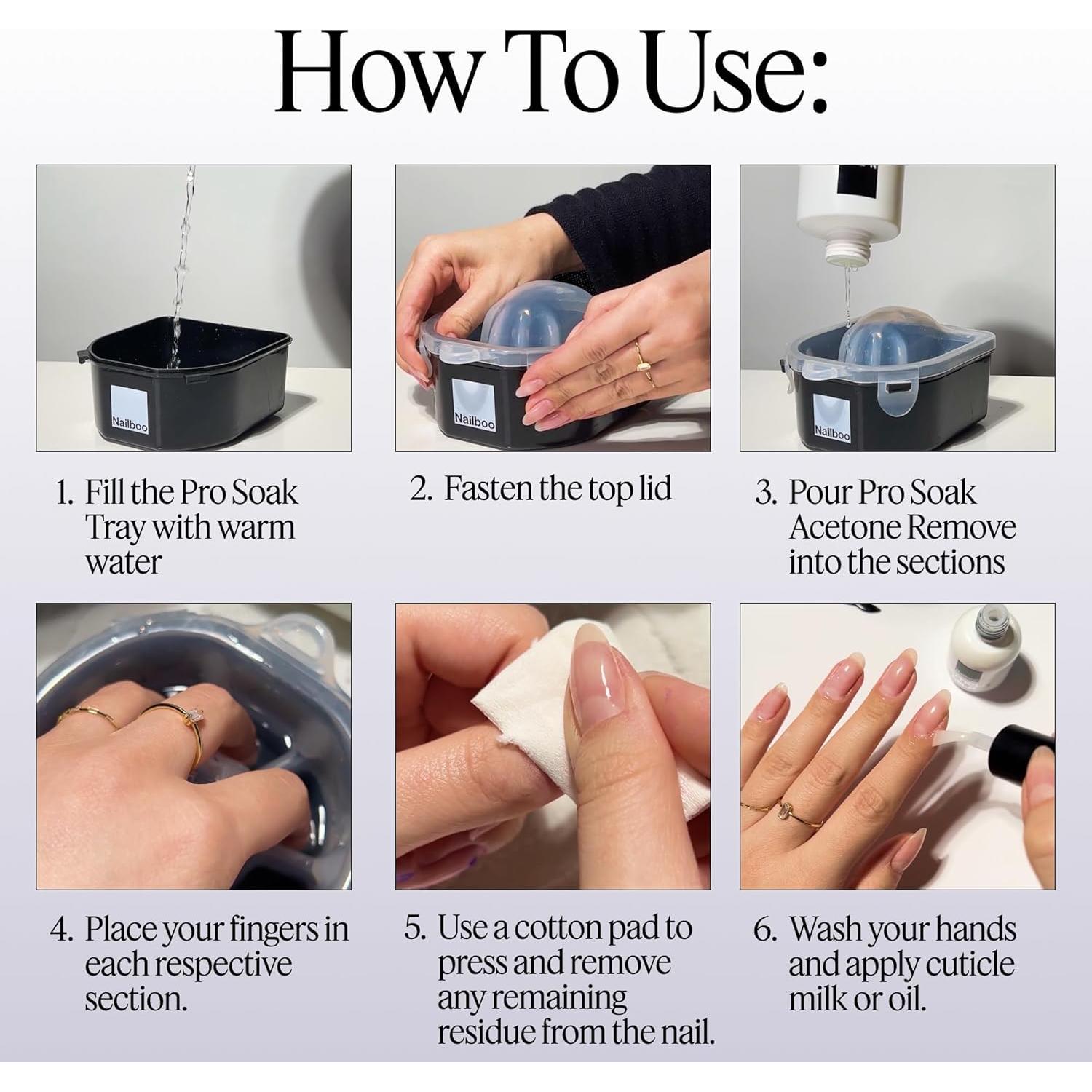 Removedor de Esmalte de Uñas Nailboo 100% Acetona 473 ml