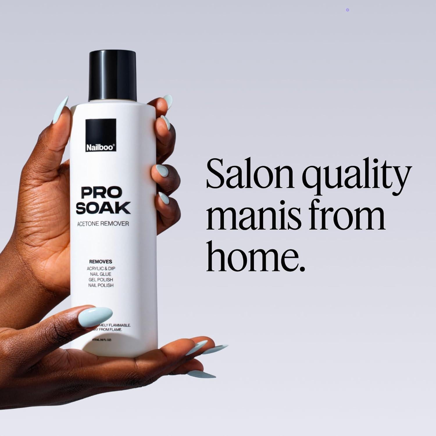 Removedor de Esmalte de Uñas Nailboo 100% Acetona 473 ml