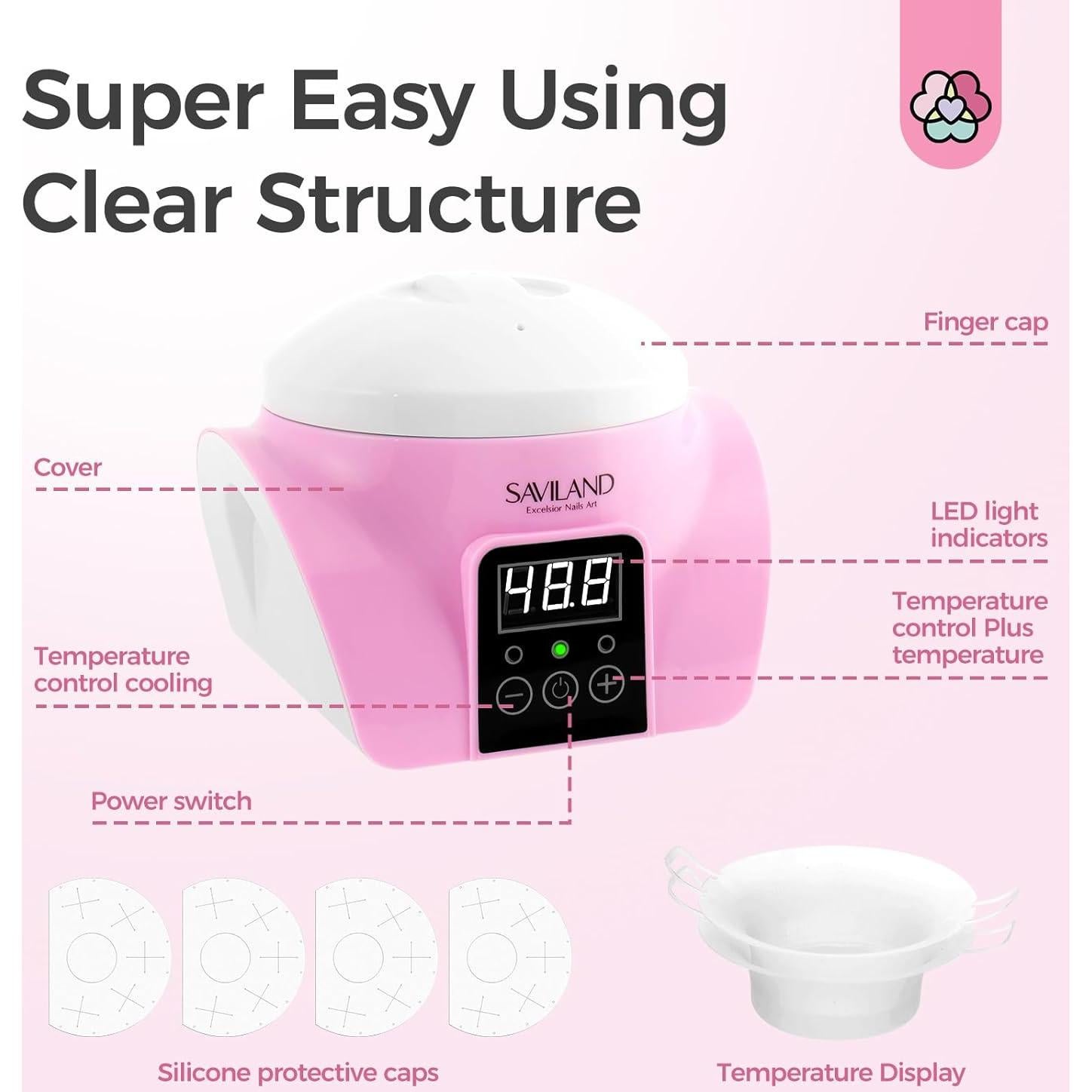 Removedor de Esmalte de Uñas por Vapor SAVILAND Rosa