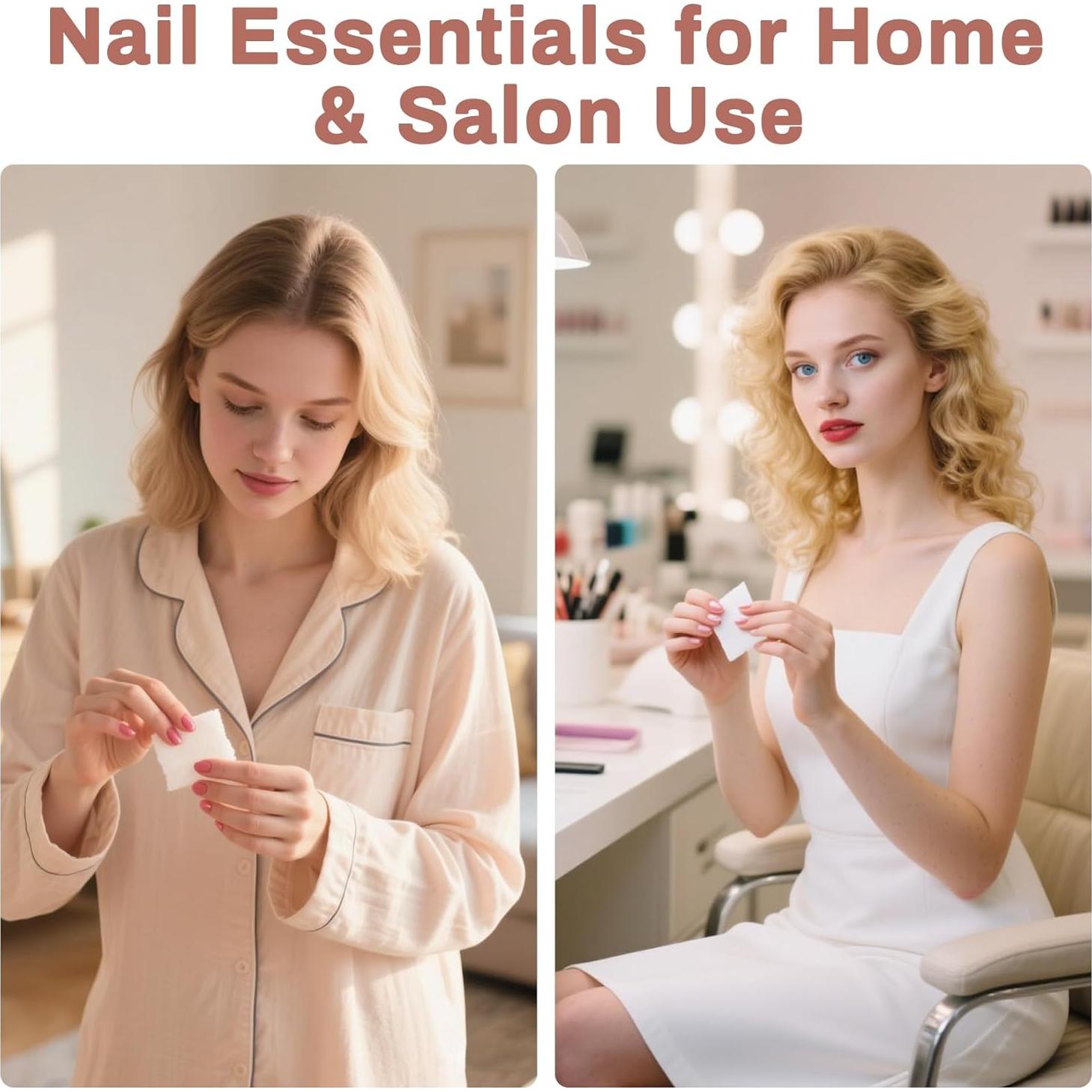 500 Almohadillas Removedoras de Esmalte MAQIHAN 4x6cm Algodón