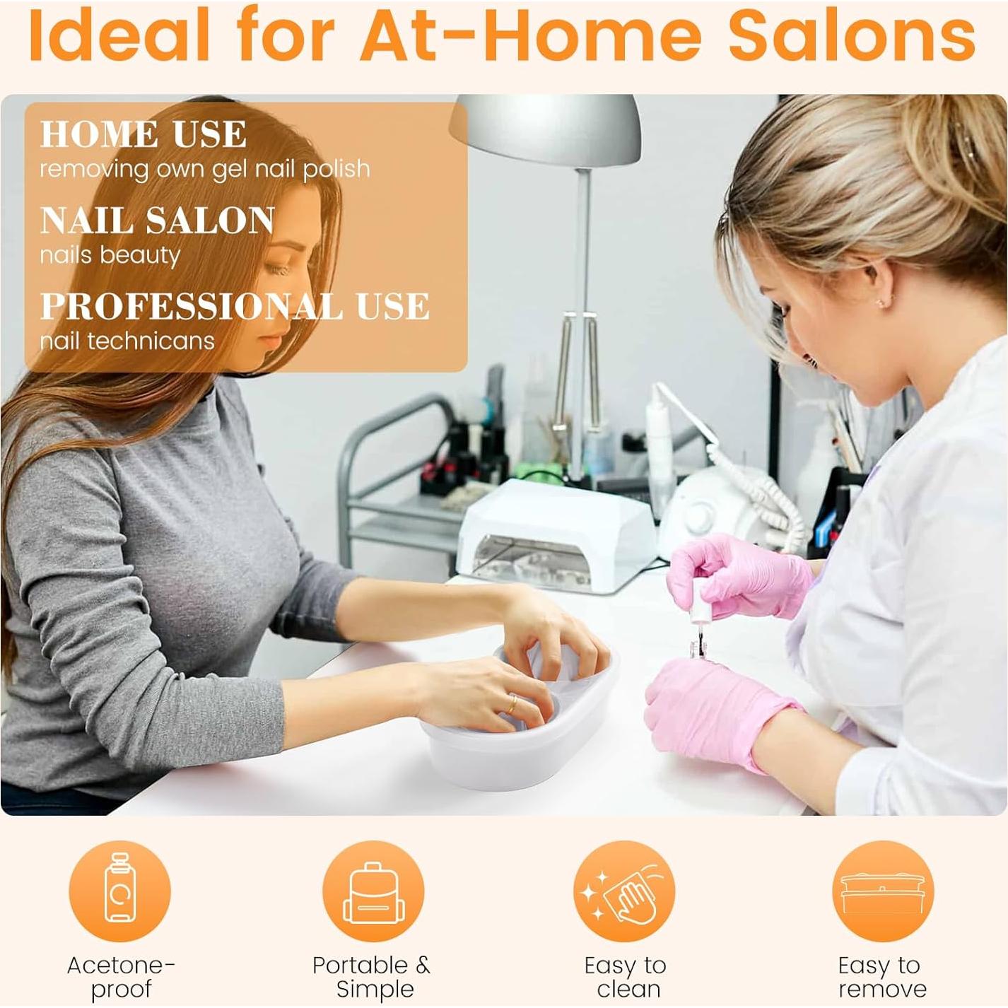 Tazón de Remojo de Uñas Dual Rosiour - Blanco, Ergonomía y Eficiencia