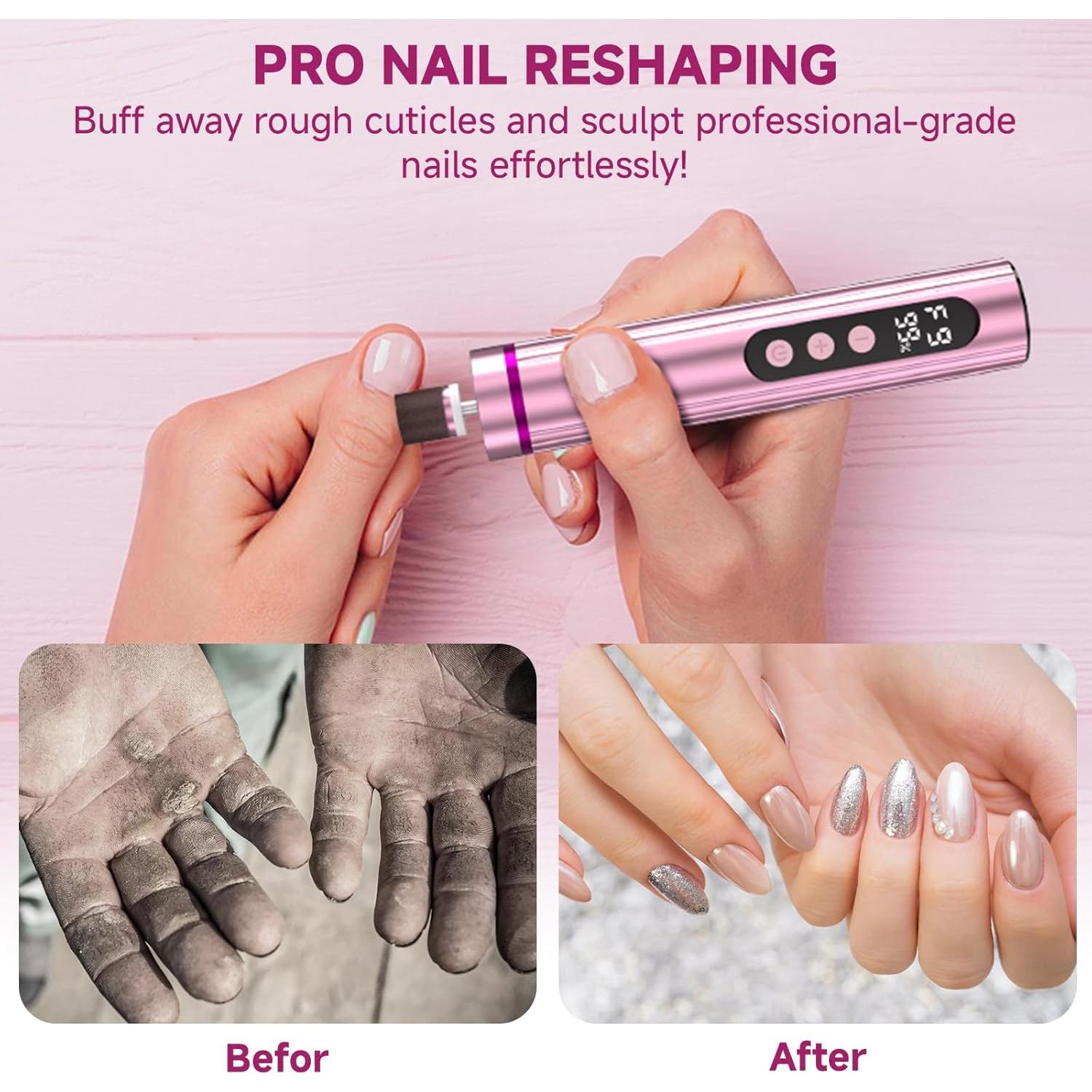 Lima Eléctrica Inalámbrica Dermave 2 en 1 para Pies y Uñas