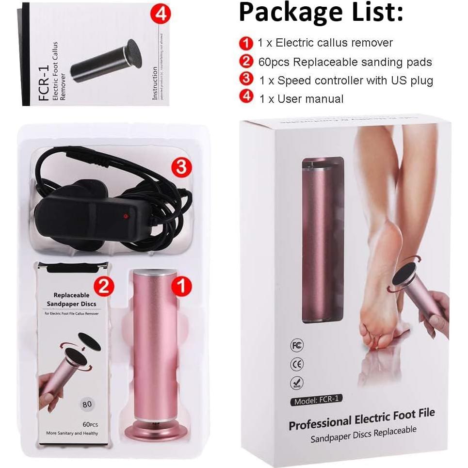 Removedor de Callos Eléctrico I.B.N FCR-1 Rosa Ajustable