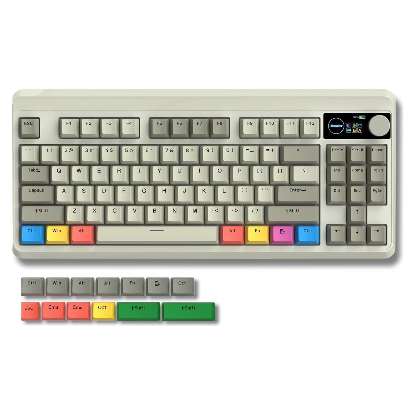 Teclado Gaming Womier M87 Pro Inalámbrico RGB 75% OLED