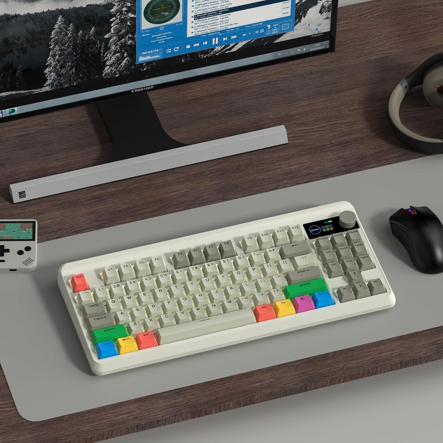 Teclado Gaming Womier M87 Pro Inalámbrico RGB 75% OLED