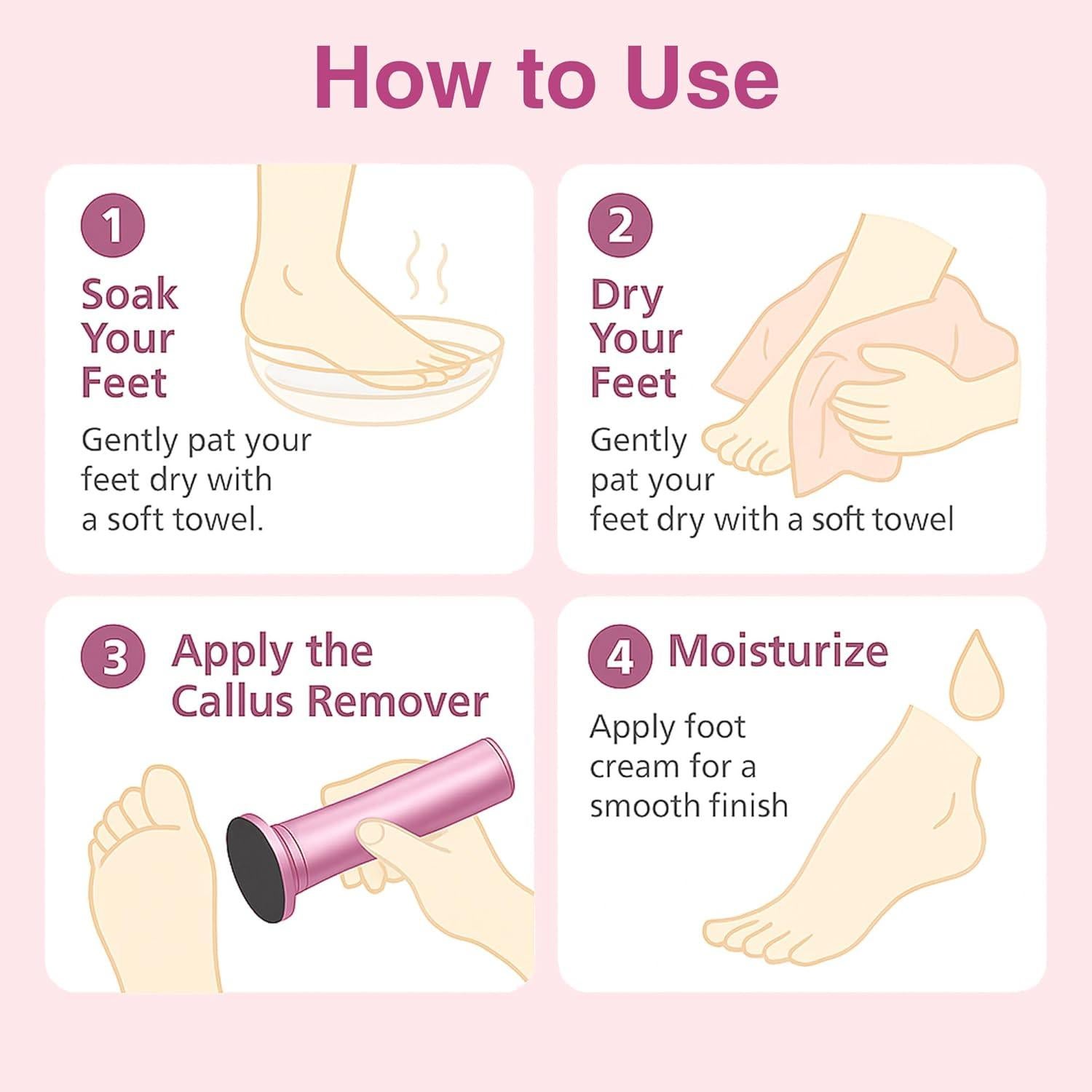 Removedor de Callos Eléctrico VISOFO con 60 Discos de Lija