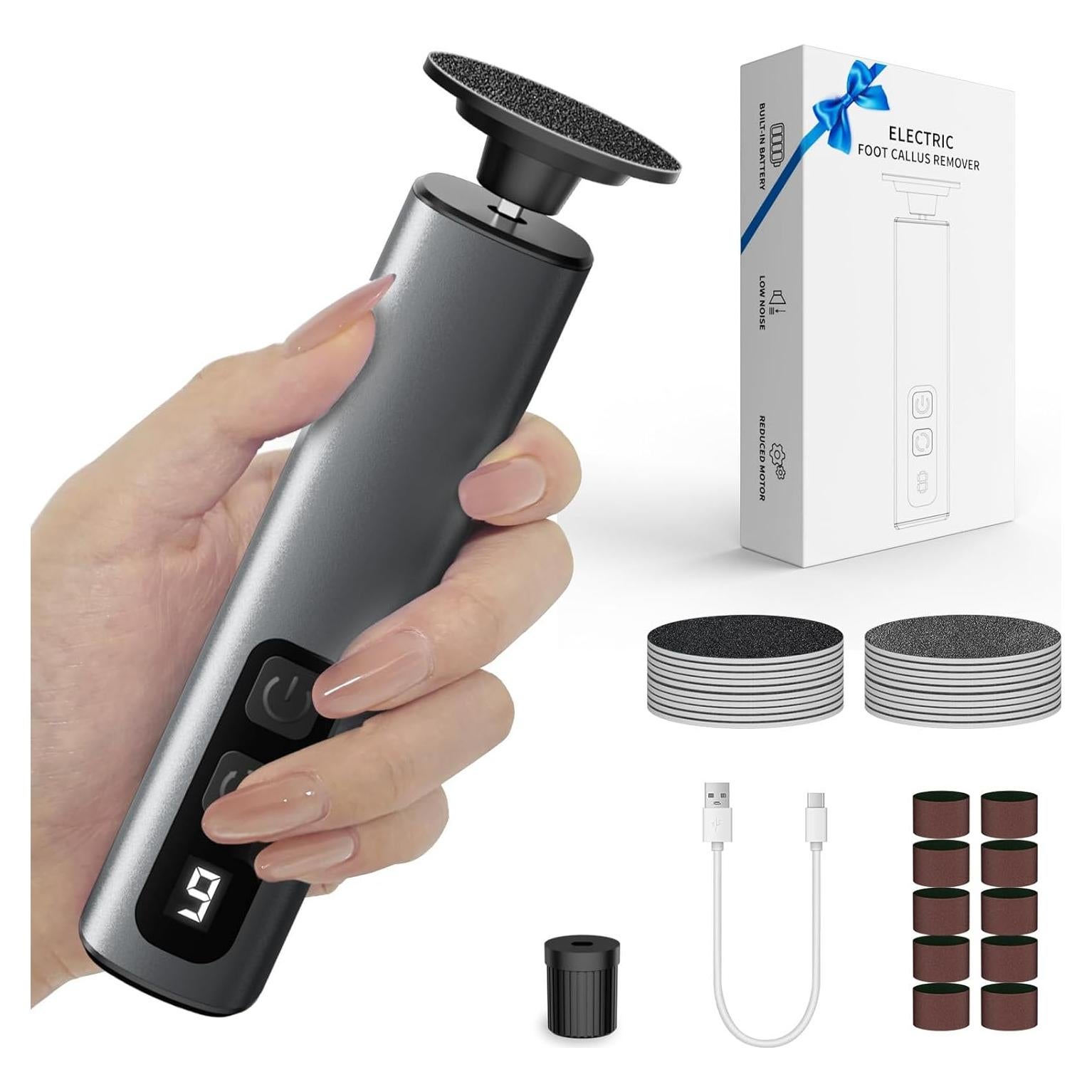 Removedor de Callos Eléctrico Waysse WS-FR10, 9 Velocidades