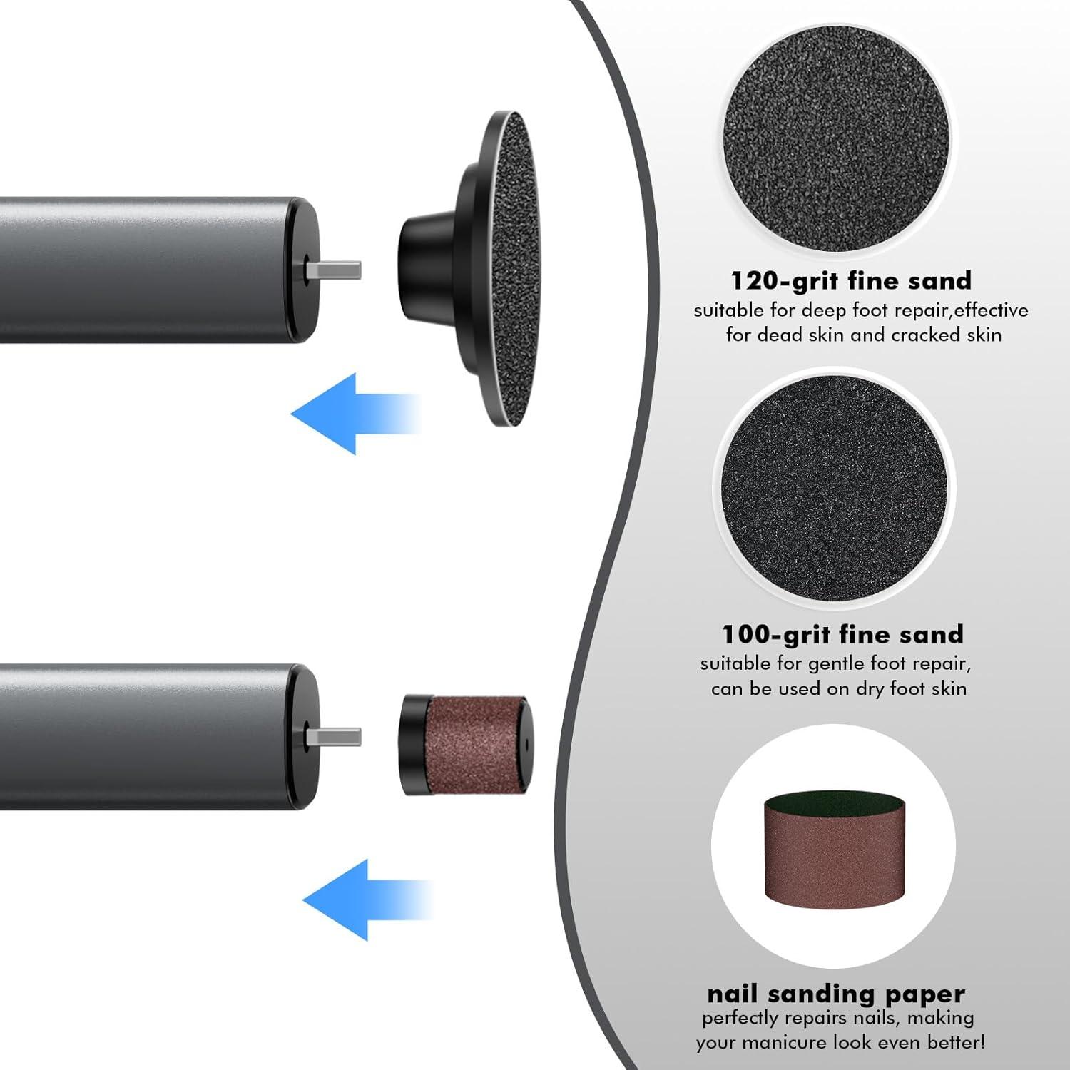 Removedor de Callos Eléctrico Waysse WS-FR10, 9 Velocidades