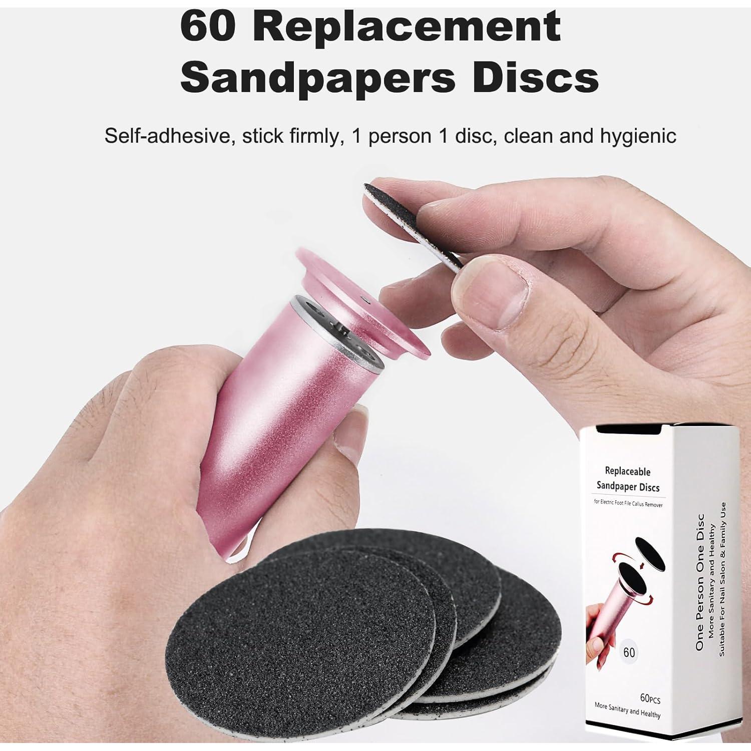 Removedor de Callos Eléctrico I.B.N Rosa con 60 Discos Lijadores