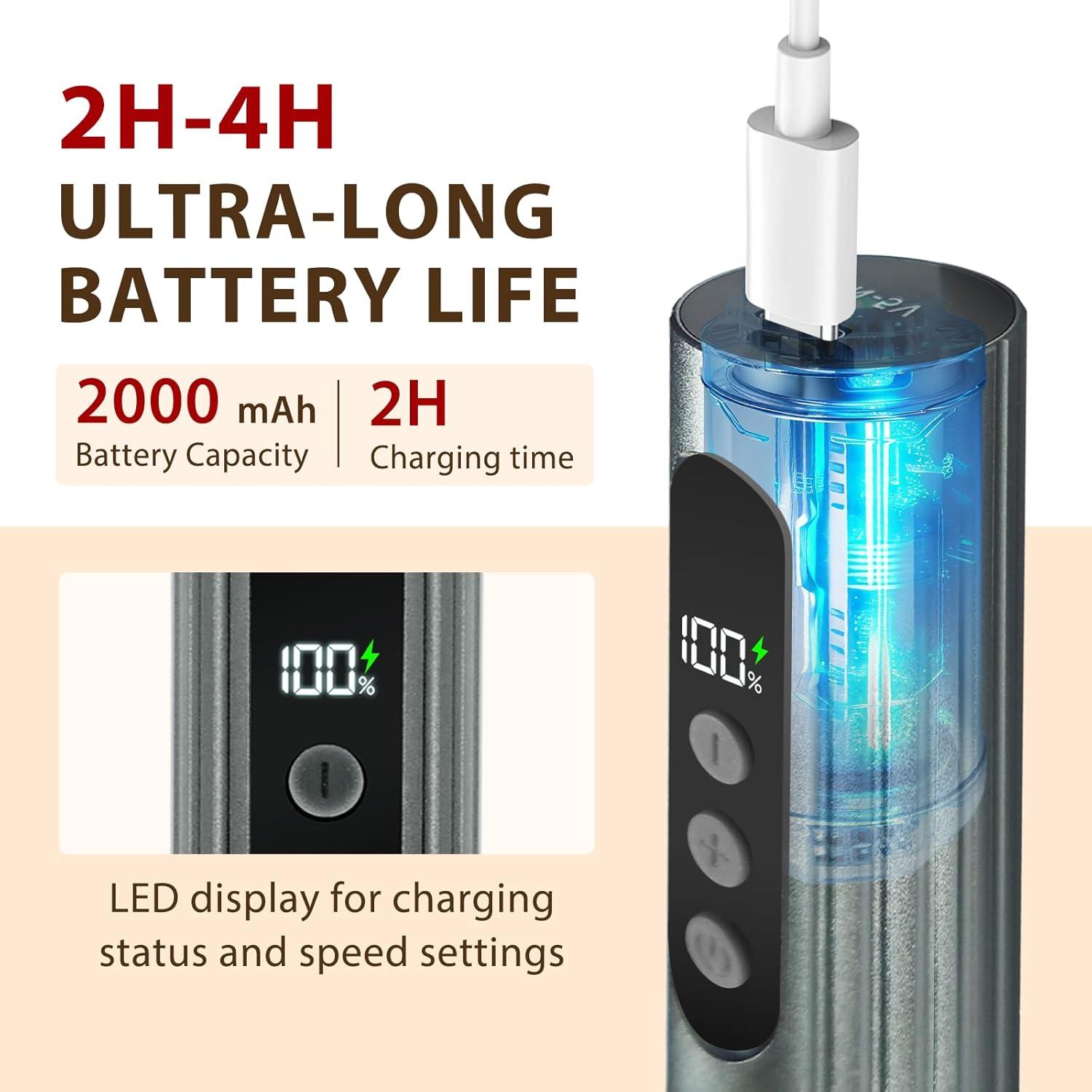 Removedor de Callos Eléctrico FQOIUD 2 en 1 Rosa 9 Velocidades