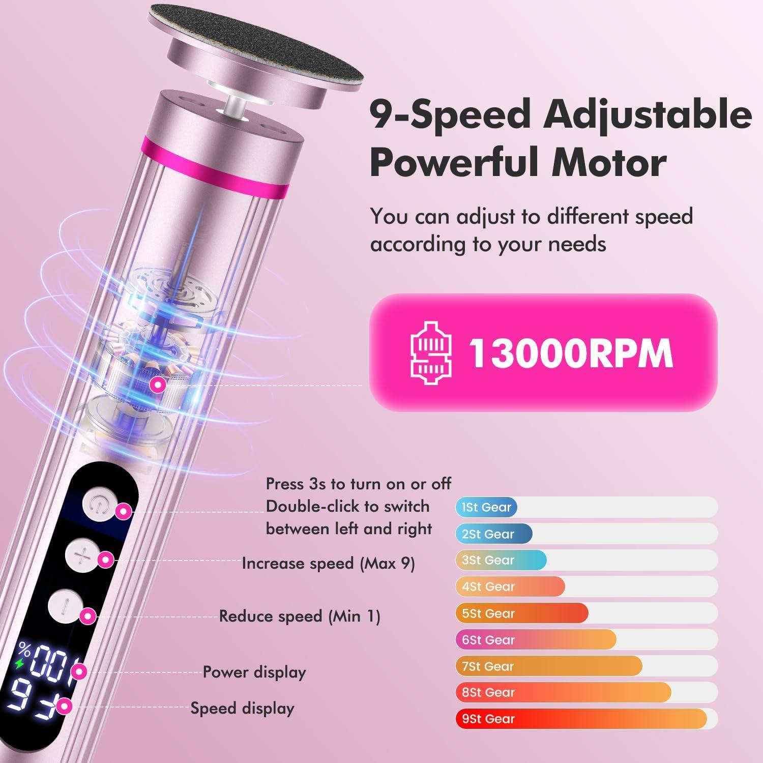 Removedor de Callos Eléctrico BevinMugford JC-202 2 en 1 Rosa