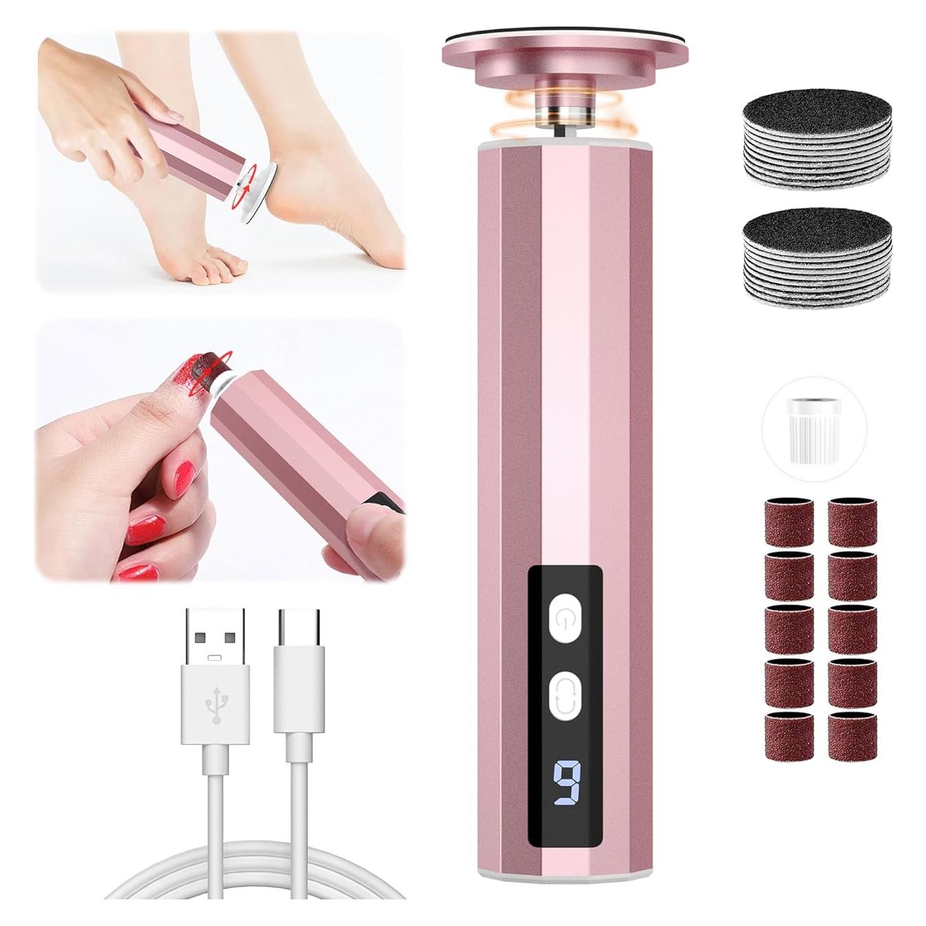 Removedor de Callos Eléctrico ERROWIN 2 en 1 Rosa 9 Velocidades