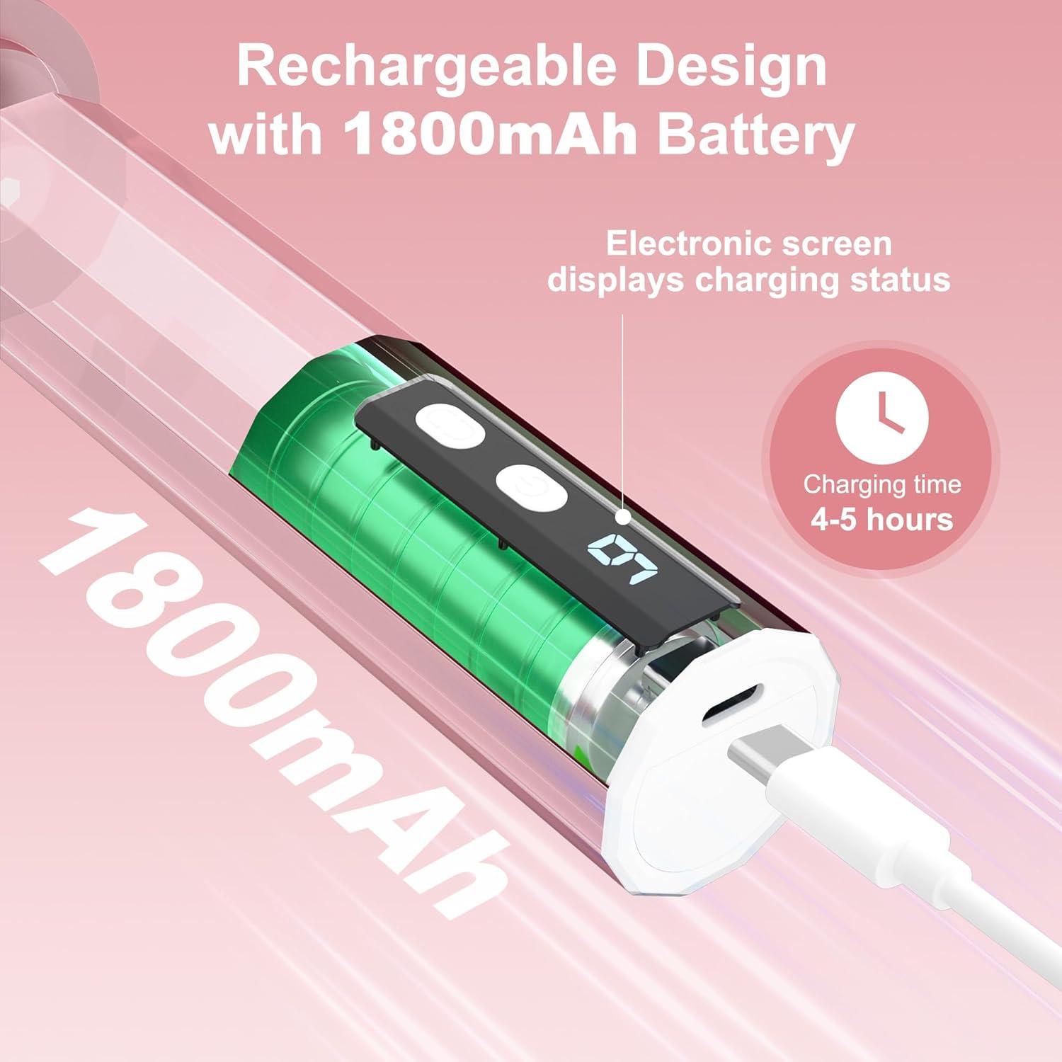 Removedor de Callos Eléctrico ERROWIN 2 en 1 Rosa 9 Velocidades