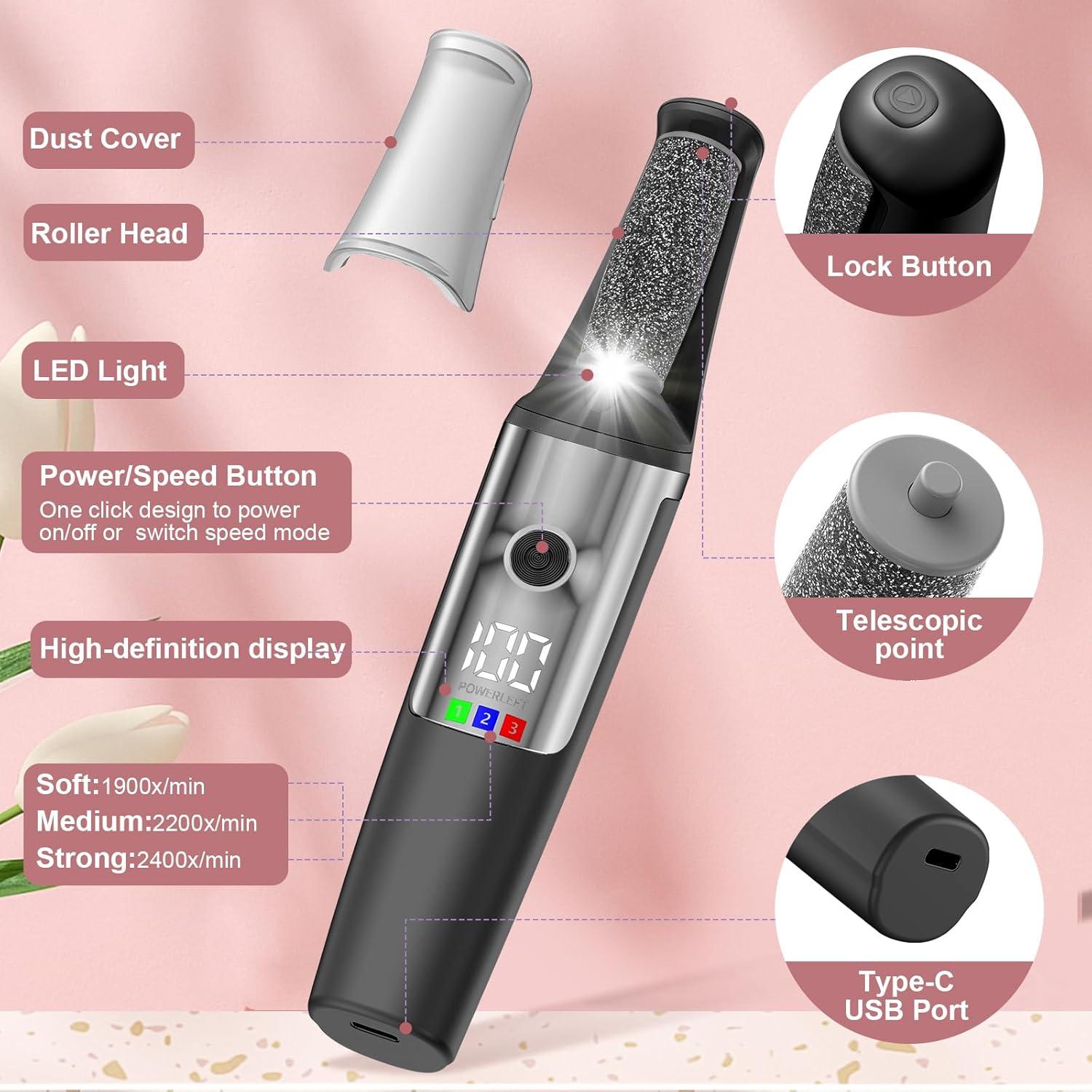 Removedor eléctrico de callos para pies Felizshop - Kit completo